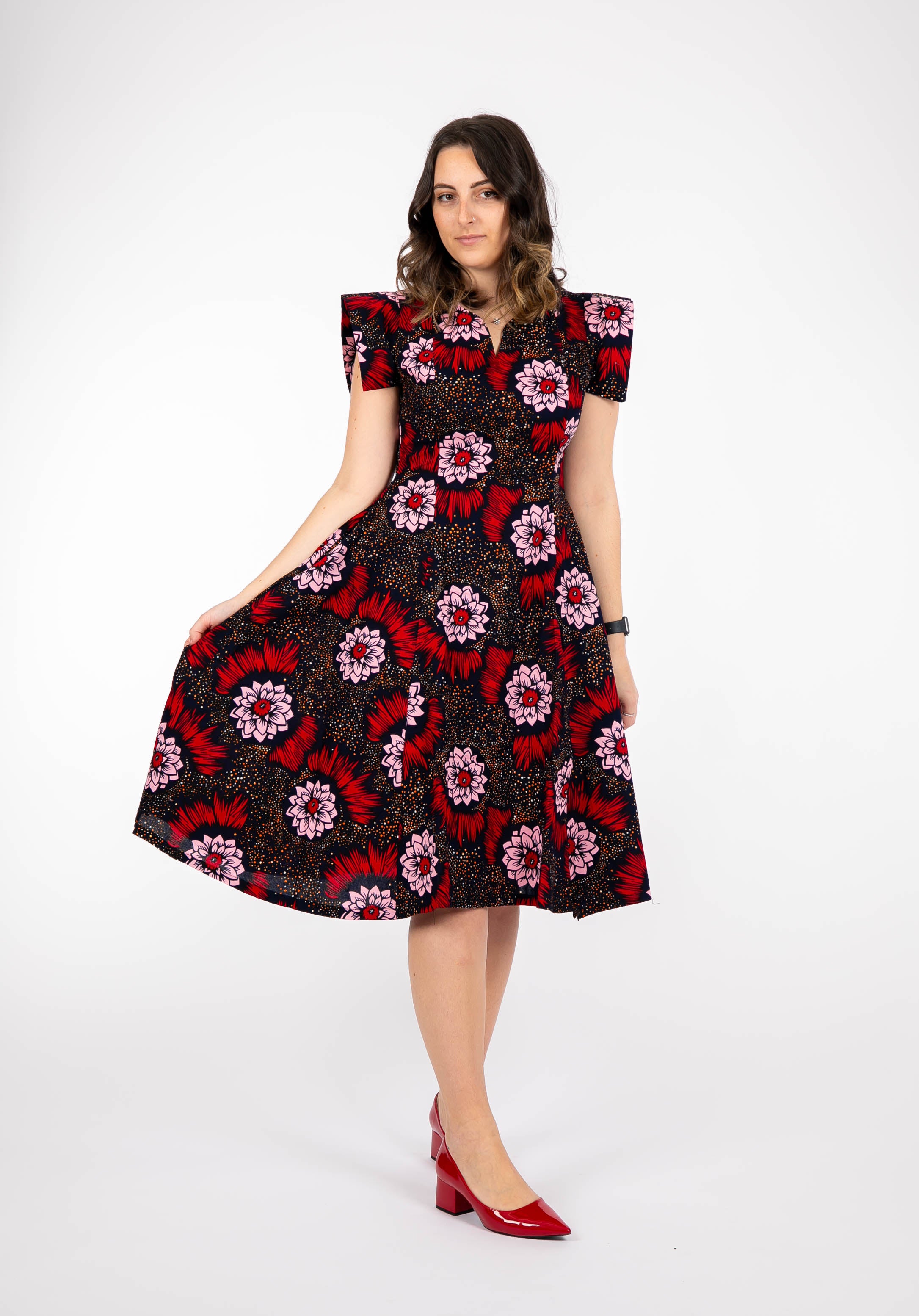 Temad collections african print ankara linda midi dress,Stylish African print dresses, Modern African dresses, Ankara dress for ladies, Latest Ankara dresses, Long Ankara dresses, ankara dresses Uk, Ankara dresses styles, stylish Ankara dresses, beautiful African dresses, African Ankara dresses for ladies, African dresses styles, ankara print, ankara maxi dresses,Ankara midi dresses, Ankara short dresses, African square sleeves dress, African midi dress, African short dress