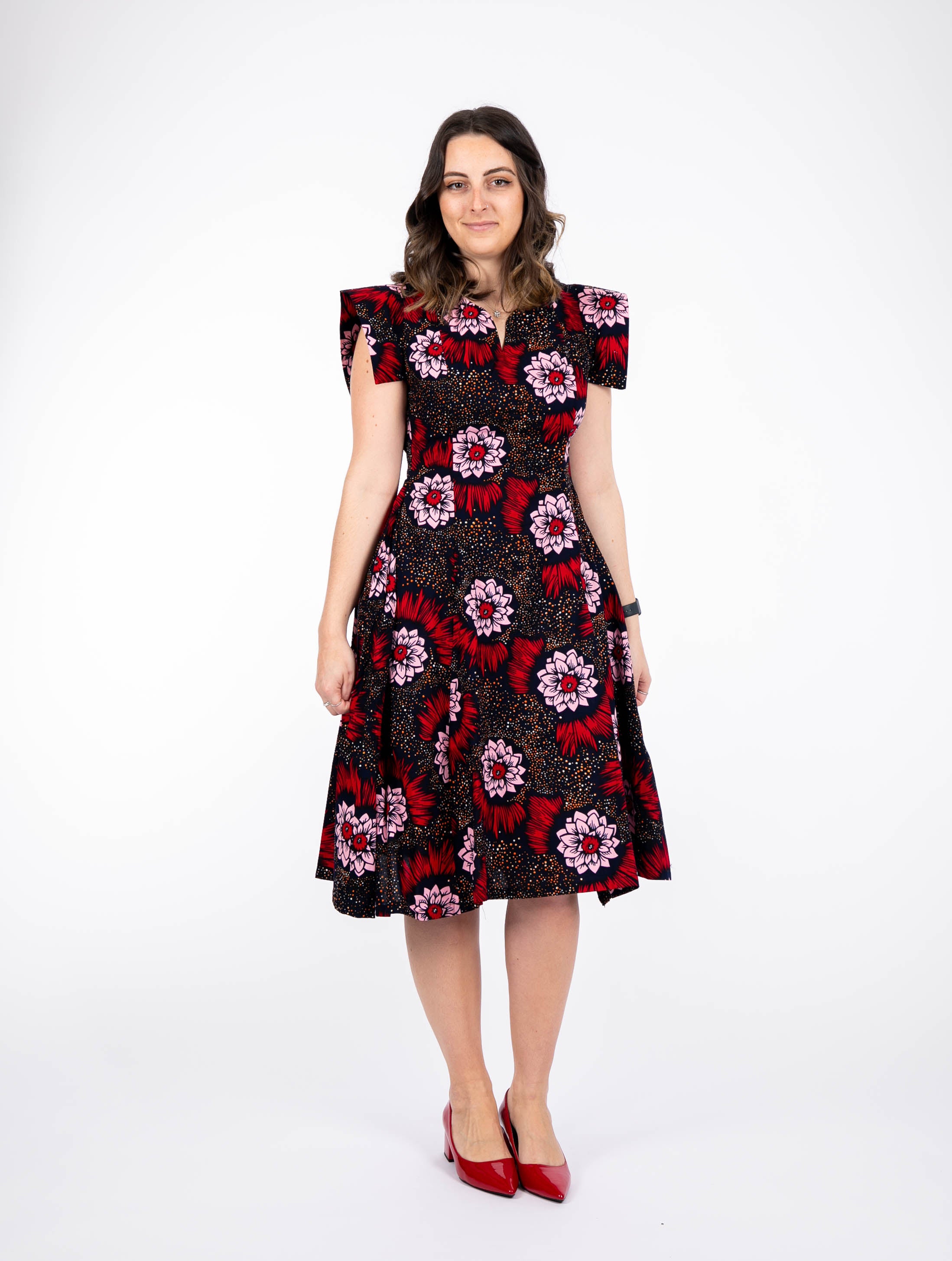 Temad collections african print ankara linda midi dress,Stylish African print dresses, Modern African dresses, Ankara dress for ladies, Latest Ankara dresses, Long Ankara dresses, ankara dresses Uk, Ankara dresses styles, stylish Ankara dresses, beautiful African dresses, African Ankara dresses for ladies, African dresses styles, ankara print, ankara maxi dresses,Ankara midi dresses, Ankara short dresses, African square sleeves dress, African midi dress, African short dress