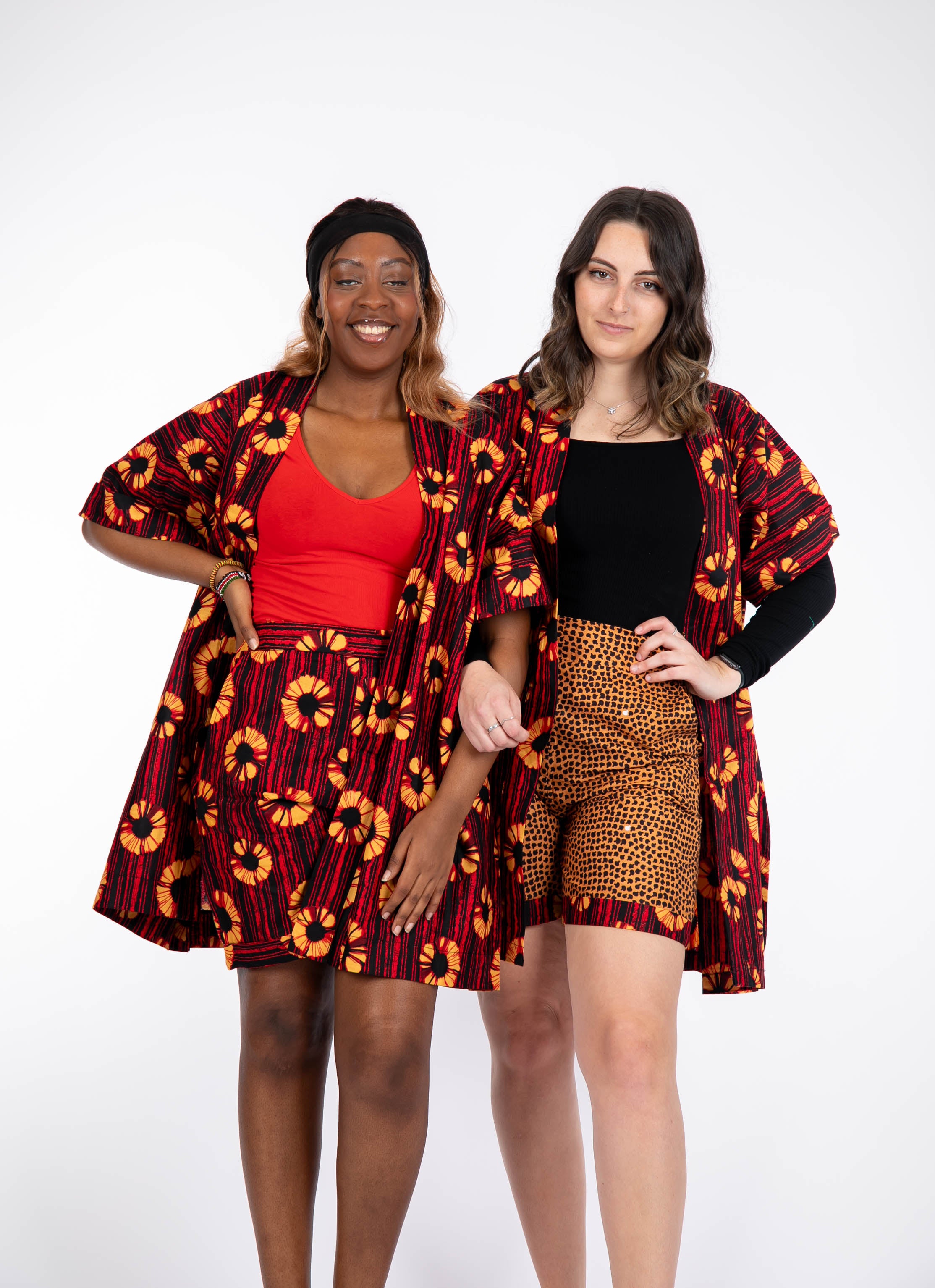 Temad collections African print ankara kimono set, African print kimono set, African print kimono jacket, ankara kimono, red ankara kimono jacket, African print short sleeve kimono, African print red kimono, African print stylish kimono jacket, beautiful african kimono, African print kimono with shorts, ankara shorts, African print shorts, African print red shorts, African print turnover shorts, African summer shorts