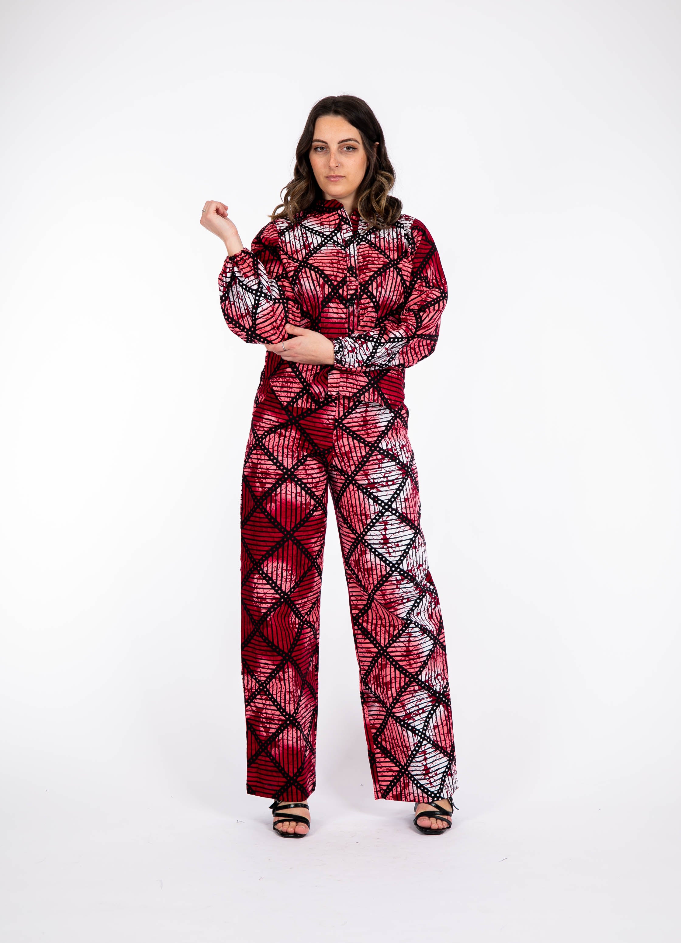 Temad collections Tesoro african print ankara kimono palazzo, Stylish African print bottoms and tops, African print Ankara fabric, African trousers, African shirt , African blouse , African print casual palazzo , African shirt for ladies, African flared trousers, Ankara palazzo, Ankara shirt, Ankara shirt, latest Ankara shirt, african palazzo and tops, stylish african shirt, red shirt, blue shirt
