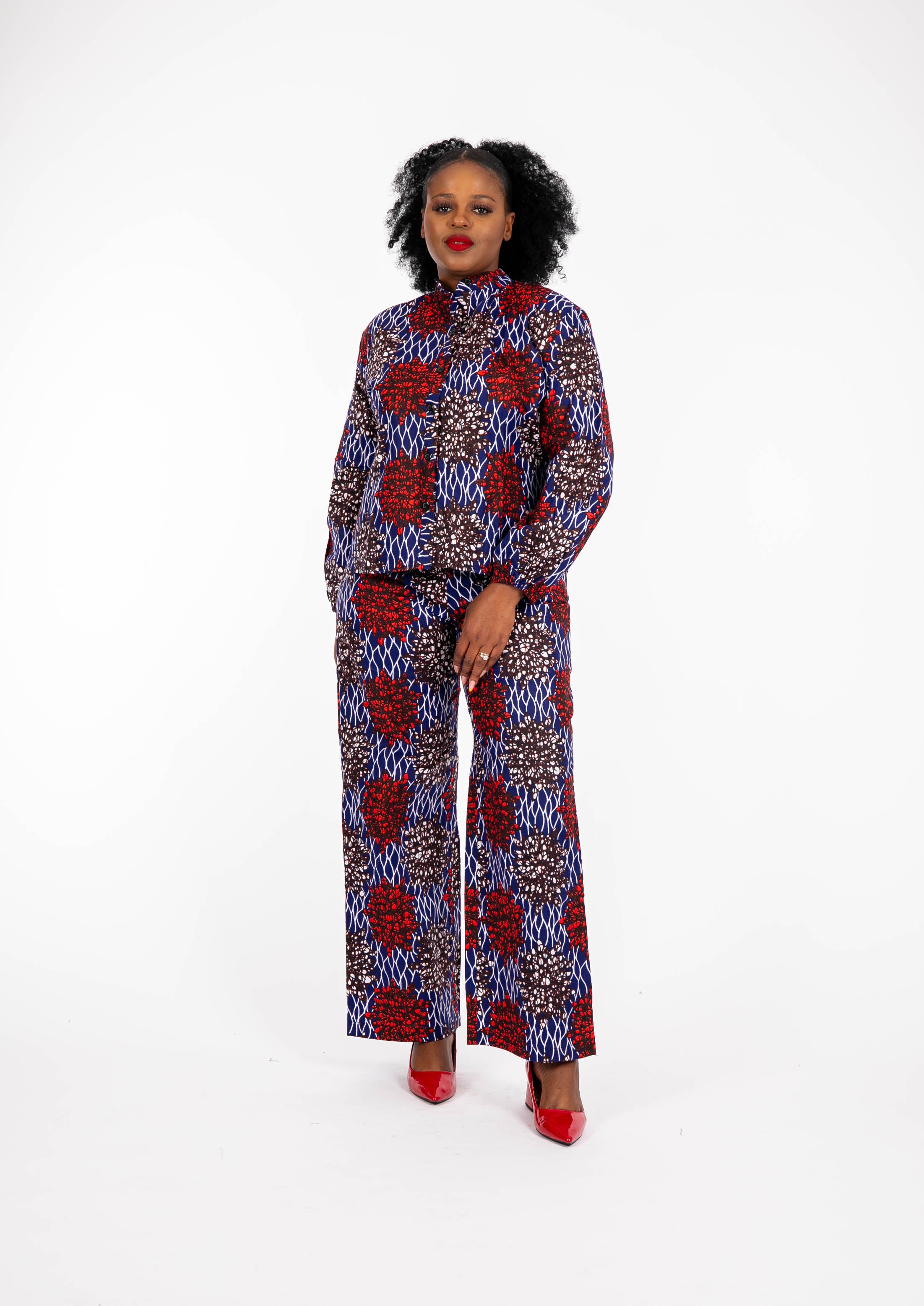 Temad collections african print ankara kimono palazzo, Stylish African print bottoms and tops, African print Ankara fabric, African trousers, African palazzo , African pants , African print casual palazzo , African trousers for ladies, African flared trousers, Ankara palazzo, Ankara trousers, Ankara pants, latest Ankara palazzo, african palazzo and tops, stylish african trousers, red palazzo