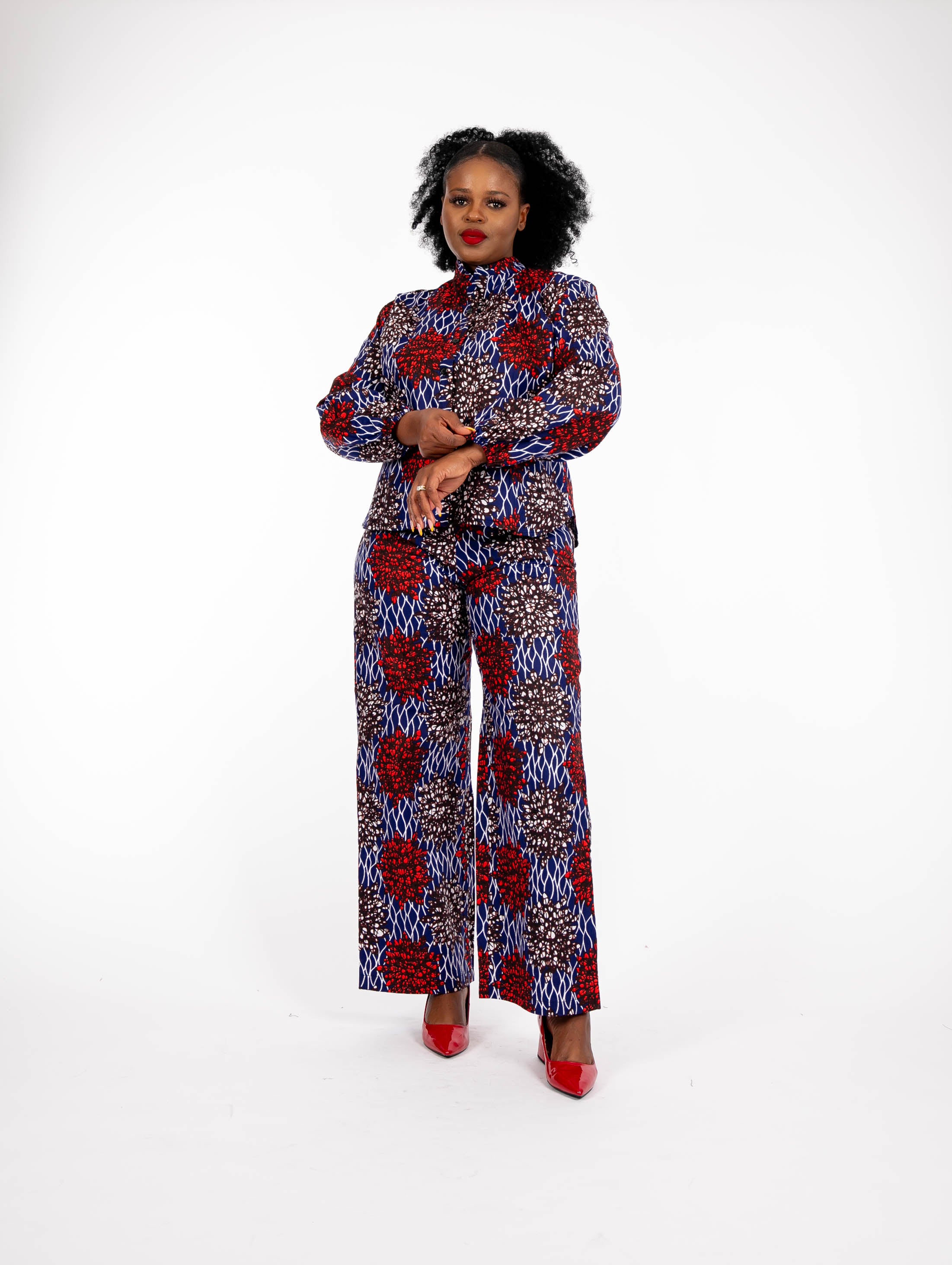 Temad collections african print ankara kimono palazzo, Stylish African print bottoms and tops, African print Ankara fabric, African trousers, African palazzo , African pants , African print casual palazzo , African trousers for ladies, African flared trousers, Ankara palazzo, Ankara trousers, Ankara pants, latest Ankara palazzo, african palazzo and tops, stylish african trousers, red palazzo