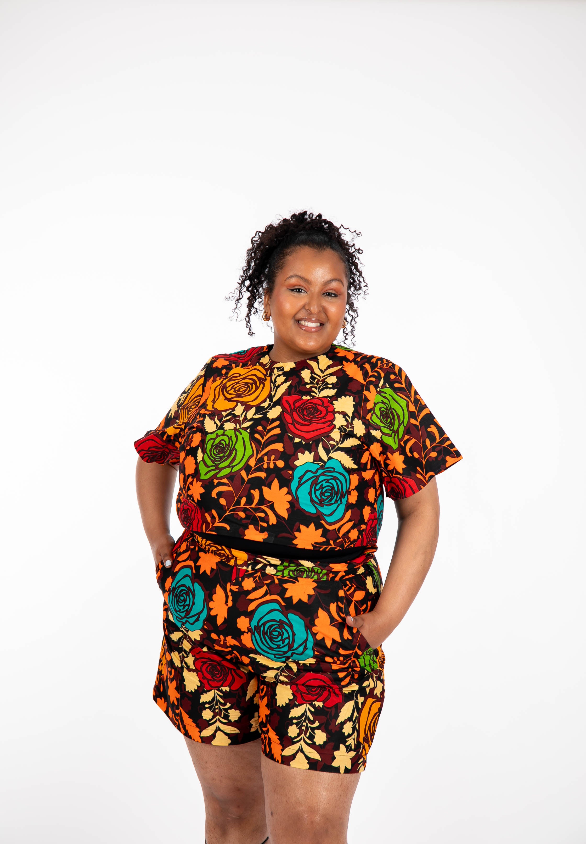 Temad collections Bombon african print ankara shorts and top, Stylish African print bottoms and tops, African print Ankara fabric, African shorts, African crop top , African crop top , African print casual palazzo , African crop top for ladies, African flared trousers, Ankara crop top, Ankara top, Ankara crop top, latest Ankara shorts, african floral shorts and tops, stylish african shorts, african crop top matching shorts