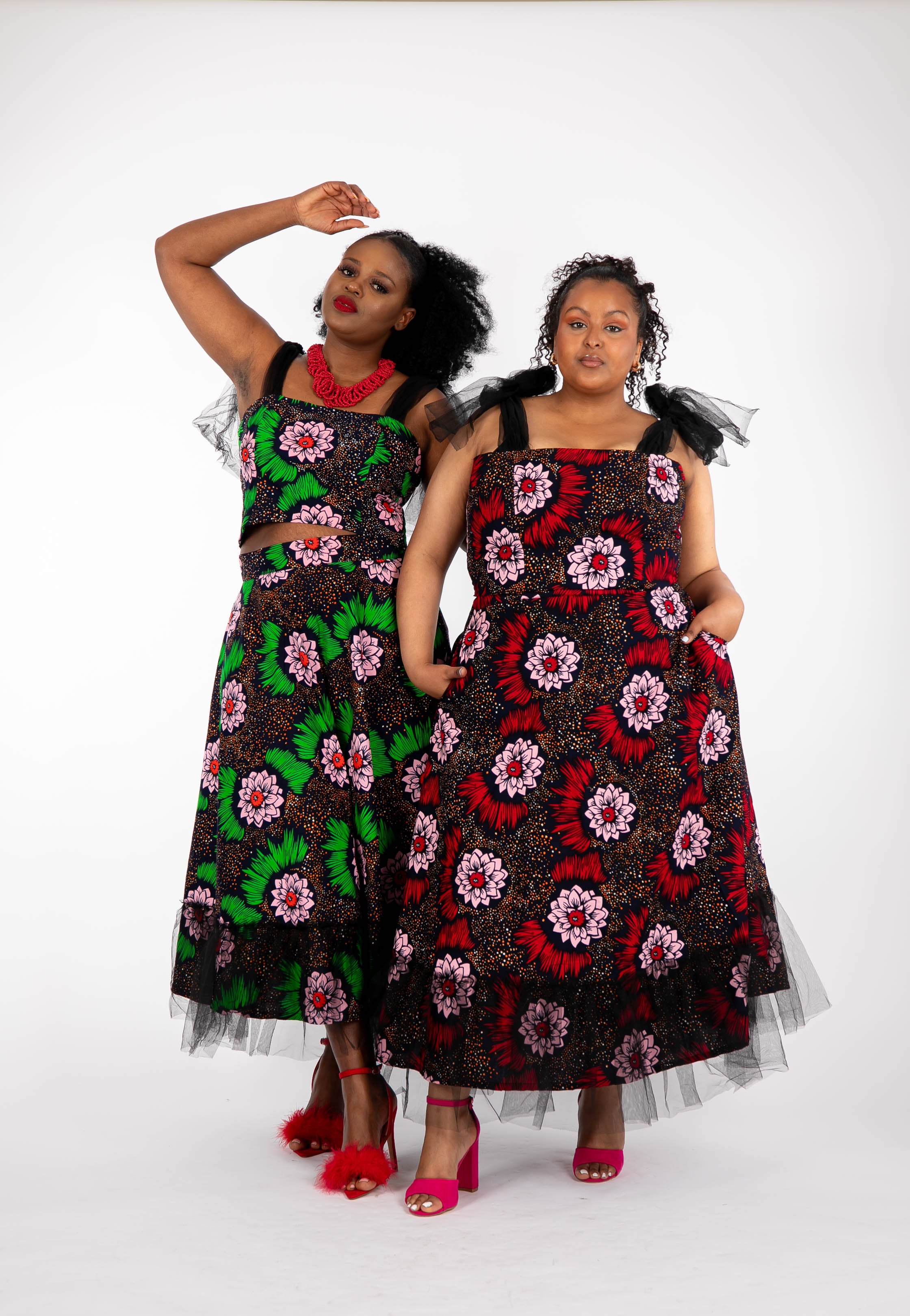 Temad collections Carino african print ankara tulle circle skirt and crop top, Stylish African print skirts and tops, African print Ankara fabric, African tulle crop top, African crop top , African crop top , African print casual crop top , African crop top for ladies, African flared trousers, Ankara crop top, Ankara top, Ankara crop top, latest Ankara shorts, african floral shorts and tops, stylish african top, african crop top matching skirt
