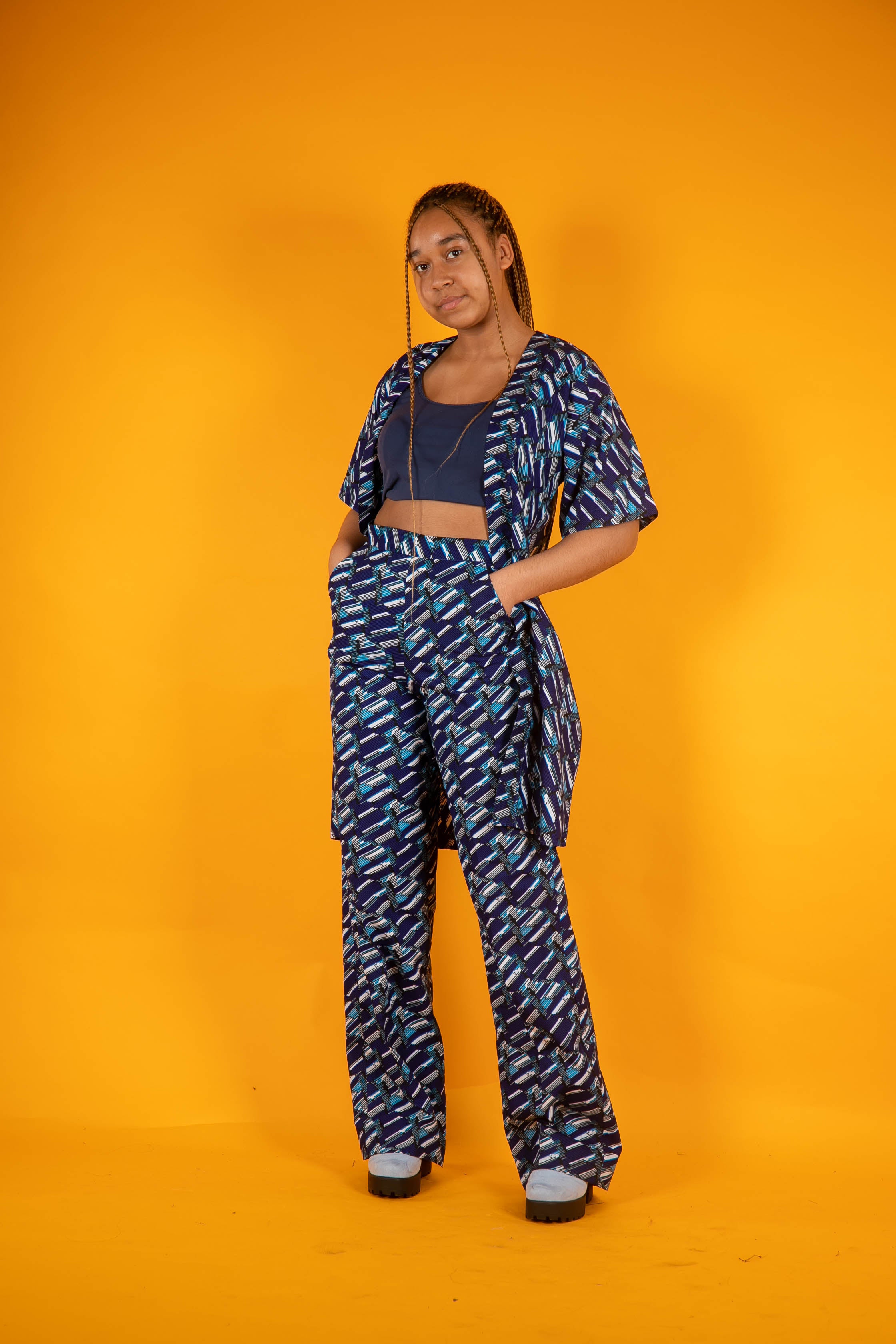 temad collection african print ankara kimono palazzo, Stylish African print bottoms and tops, African print Ankara fabric, African trousers, African palazzo , African pants , African print casual palazzo , African trousers for ladies, African flared trousers, Ankara palazzo, Ankara trousers, Ankara pants, latest Ankara palazzo, african palazzo and tops 