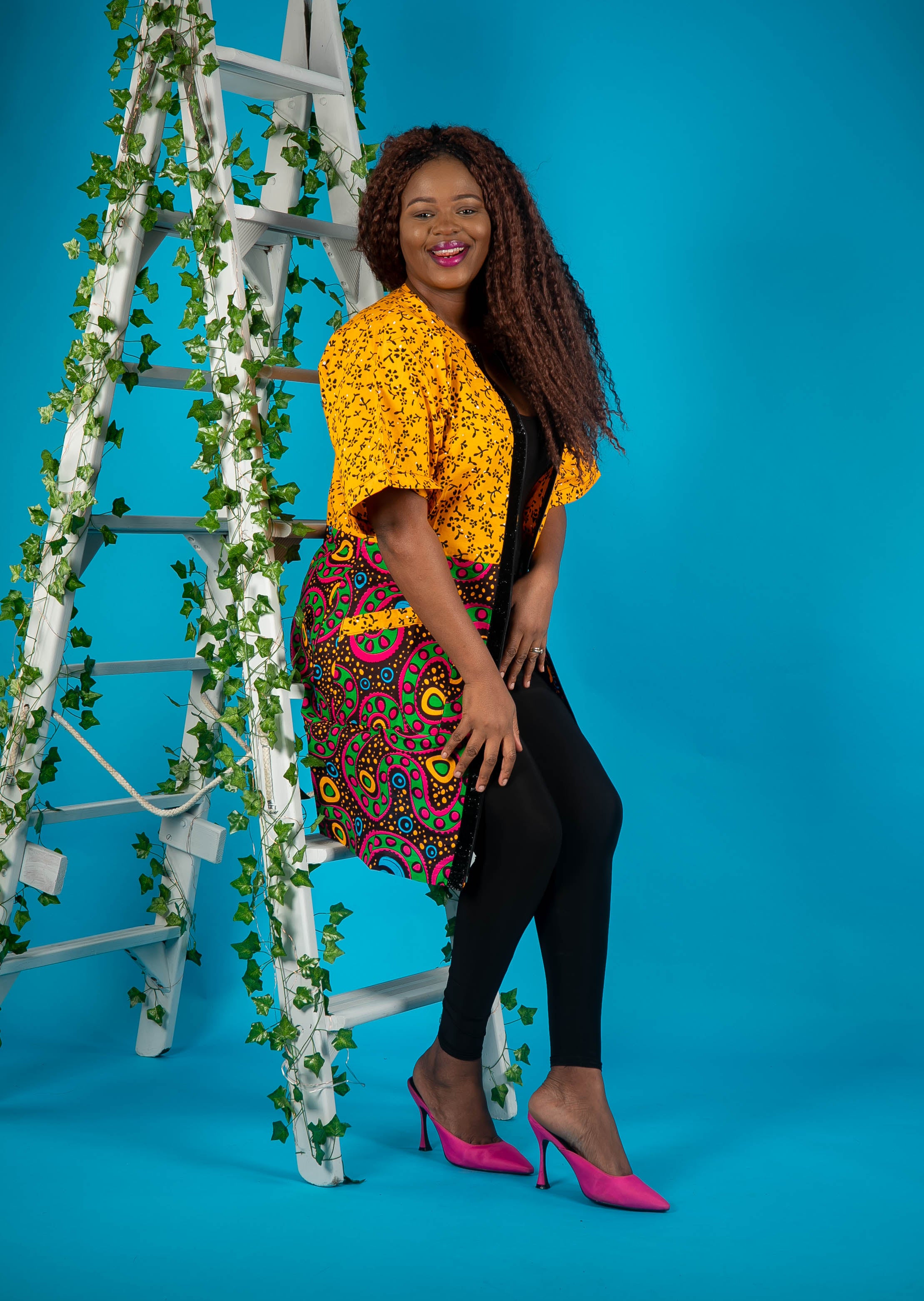 Temad collections sofia african print ankara kimono jacket dress