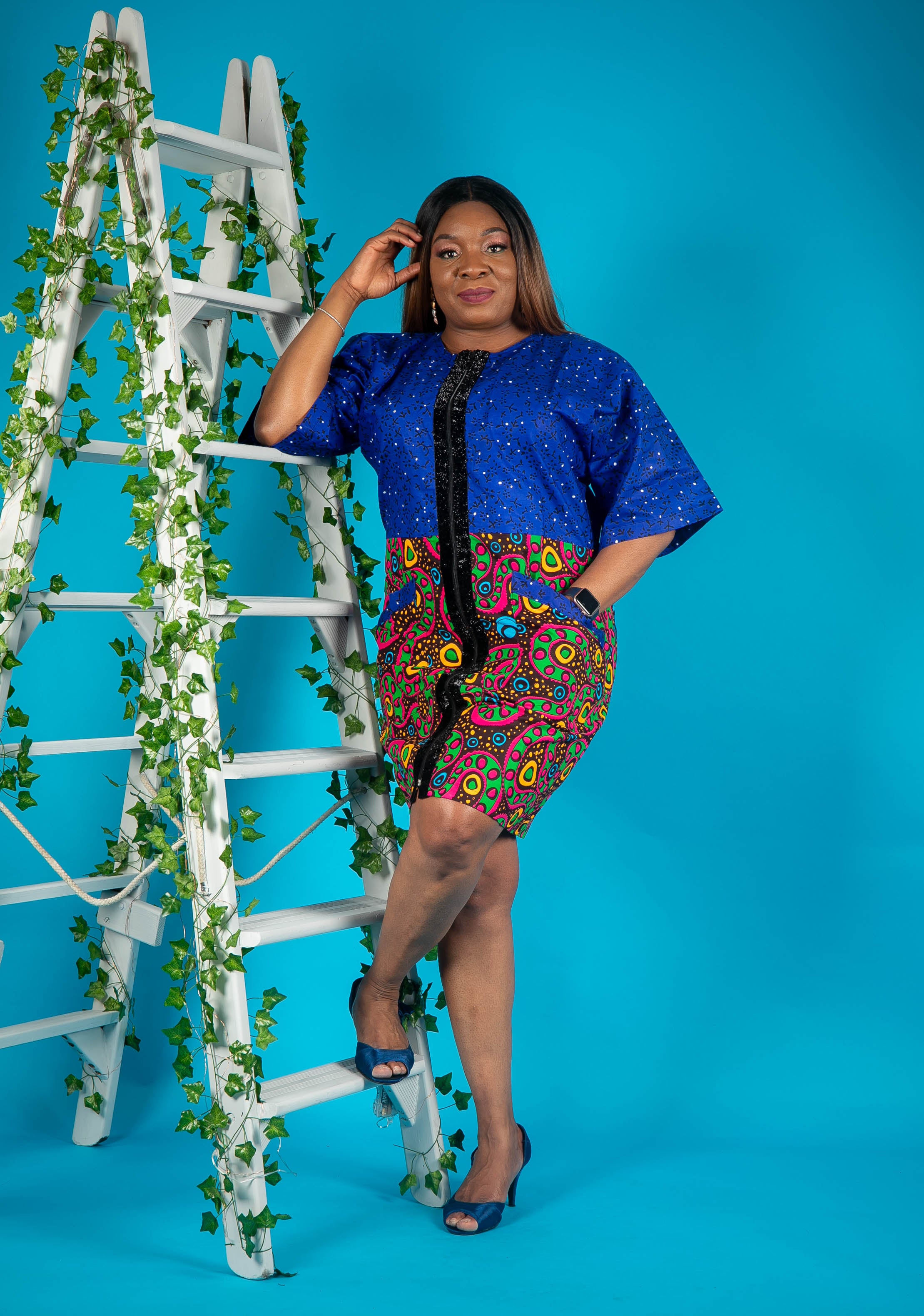 Temad collections sofia african print ankara kimono jacket dress