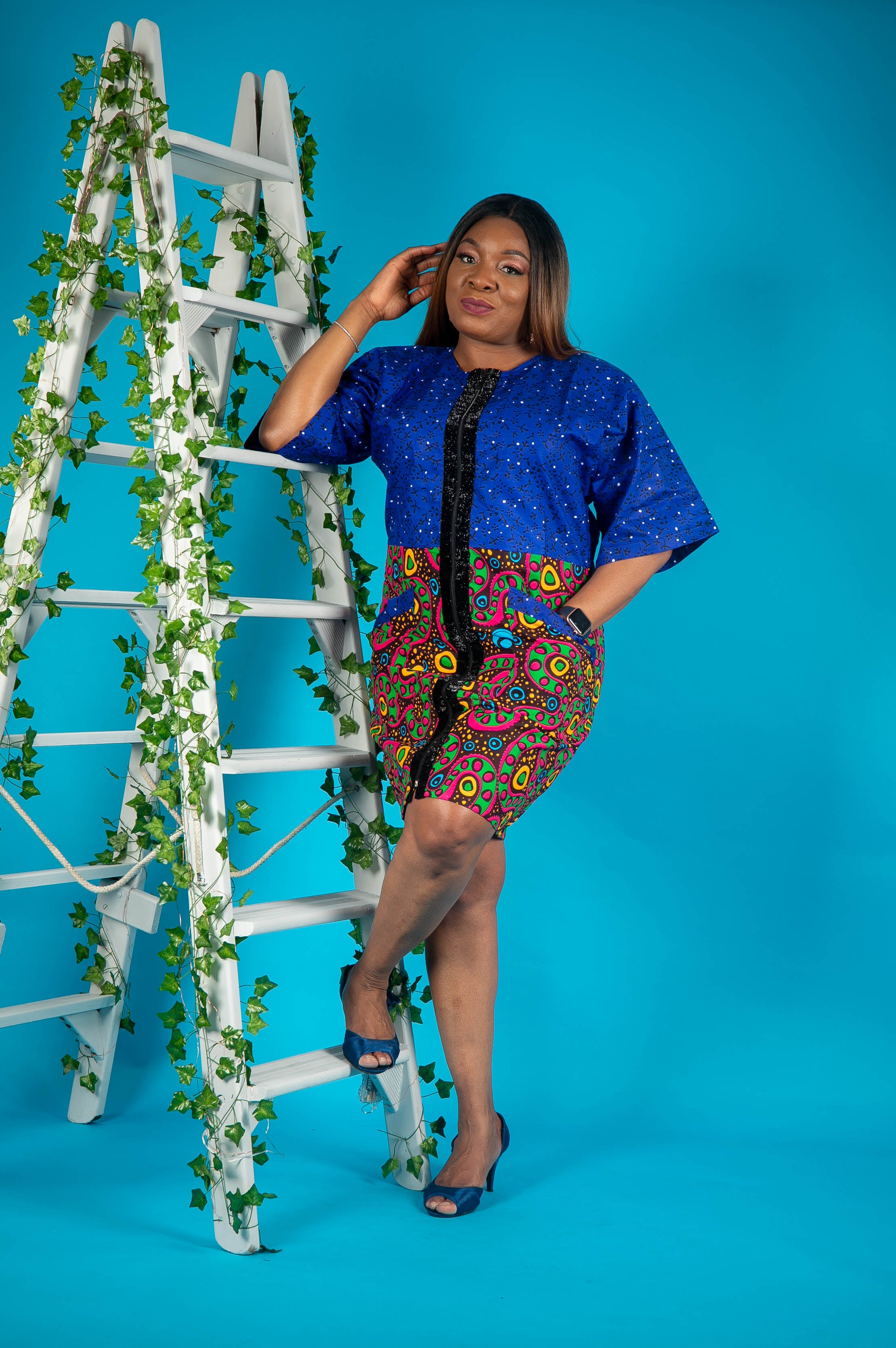 Temad collections sofia african print ankara kimono jacket dress