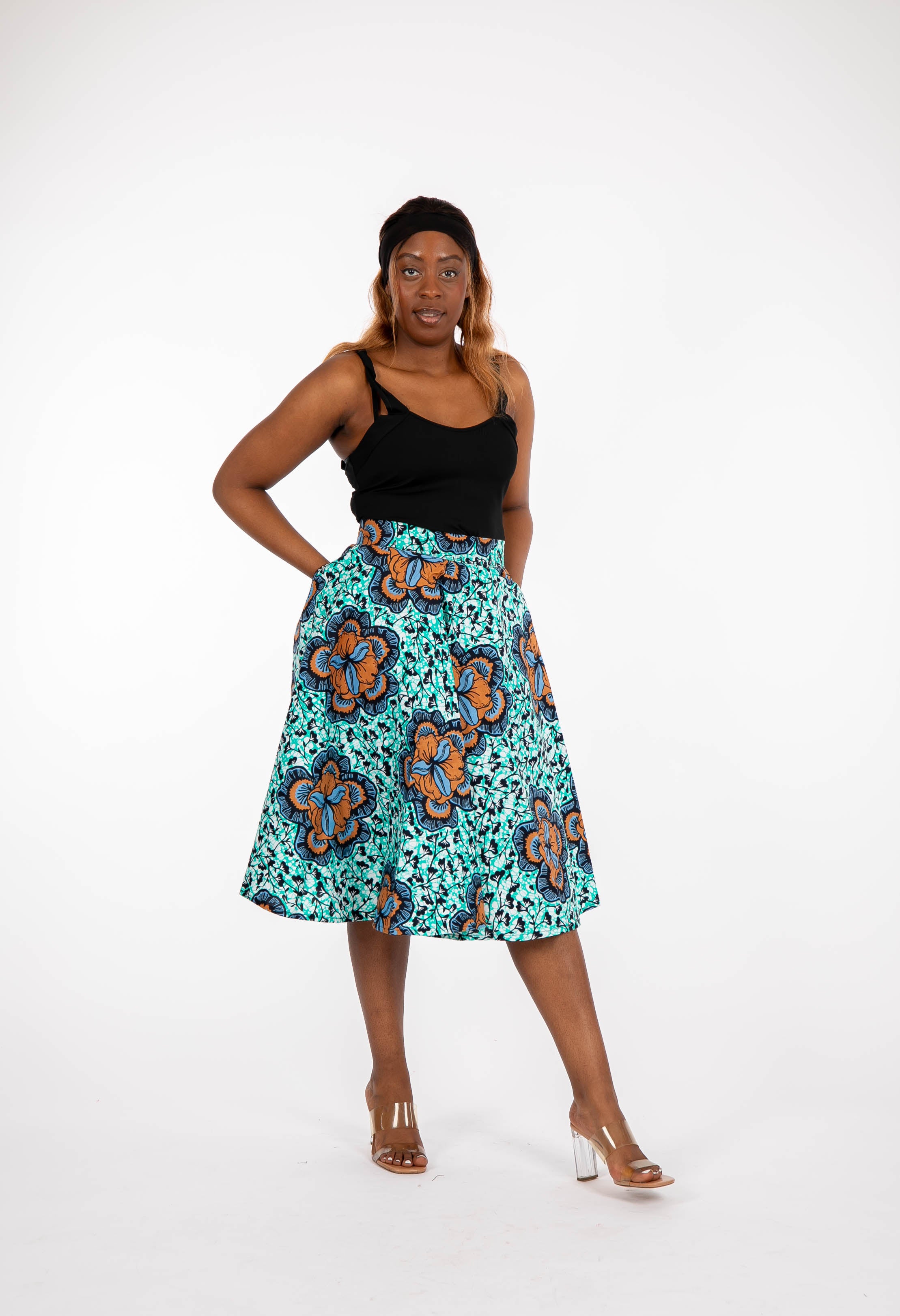 Amada African Print circle skirt