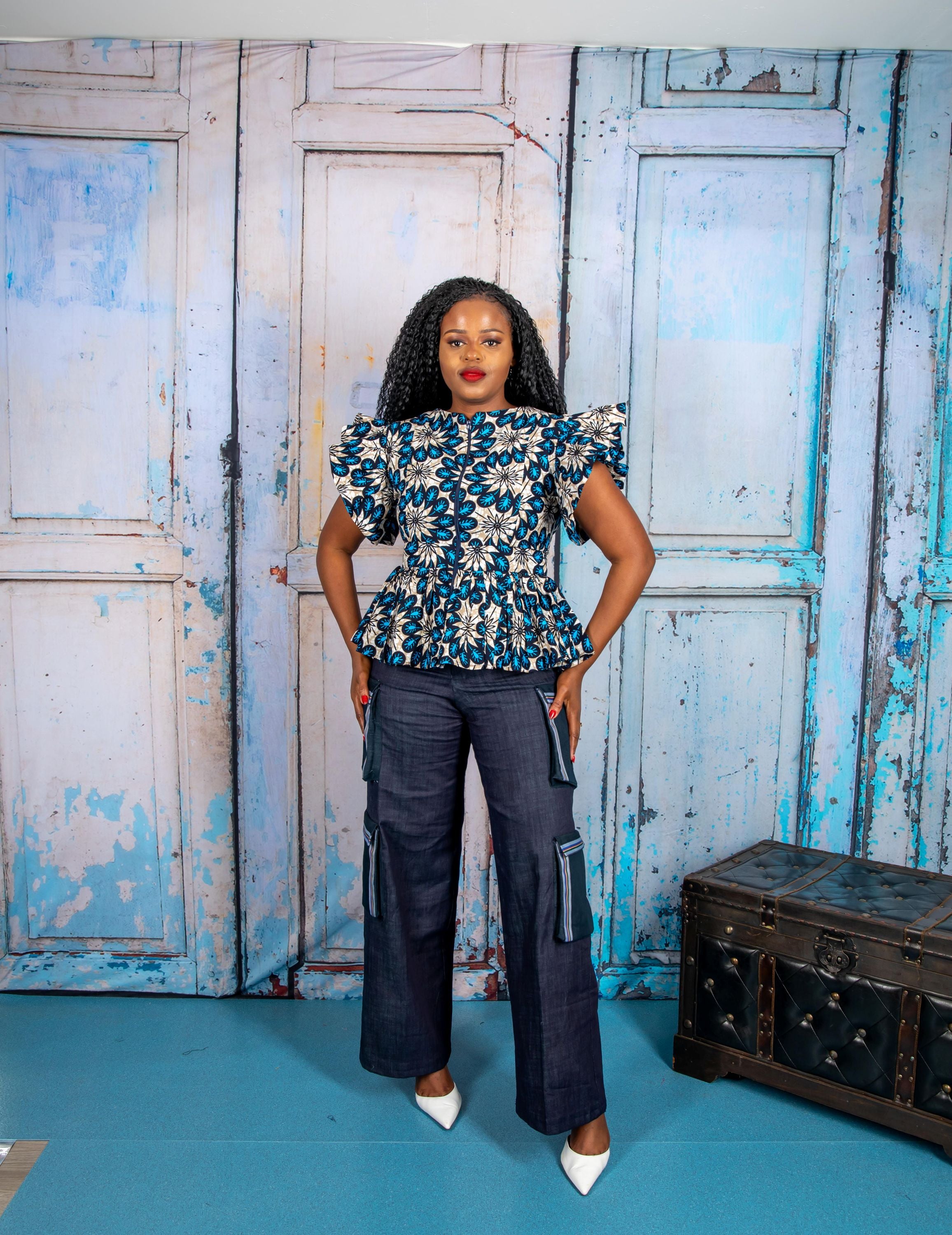 Temad collections african print ankara kimono palazzo, Stylish African print bottoms and tops, African print Ankara fabric, African trousers, African palazzo , African pants , African print casual palazzo , African trousers for ladies, African flared trousers, Ankara palazzo, Ankara trousers, Ankara pants, latest Ankara palazzo, african palazzo and tops, stylish african trousers, green palazzo, denim african print palazzo pants, denim cargo pants, denim palazzo