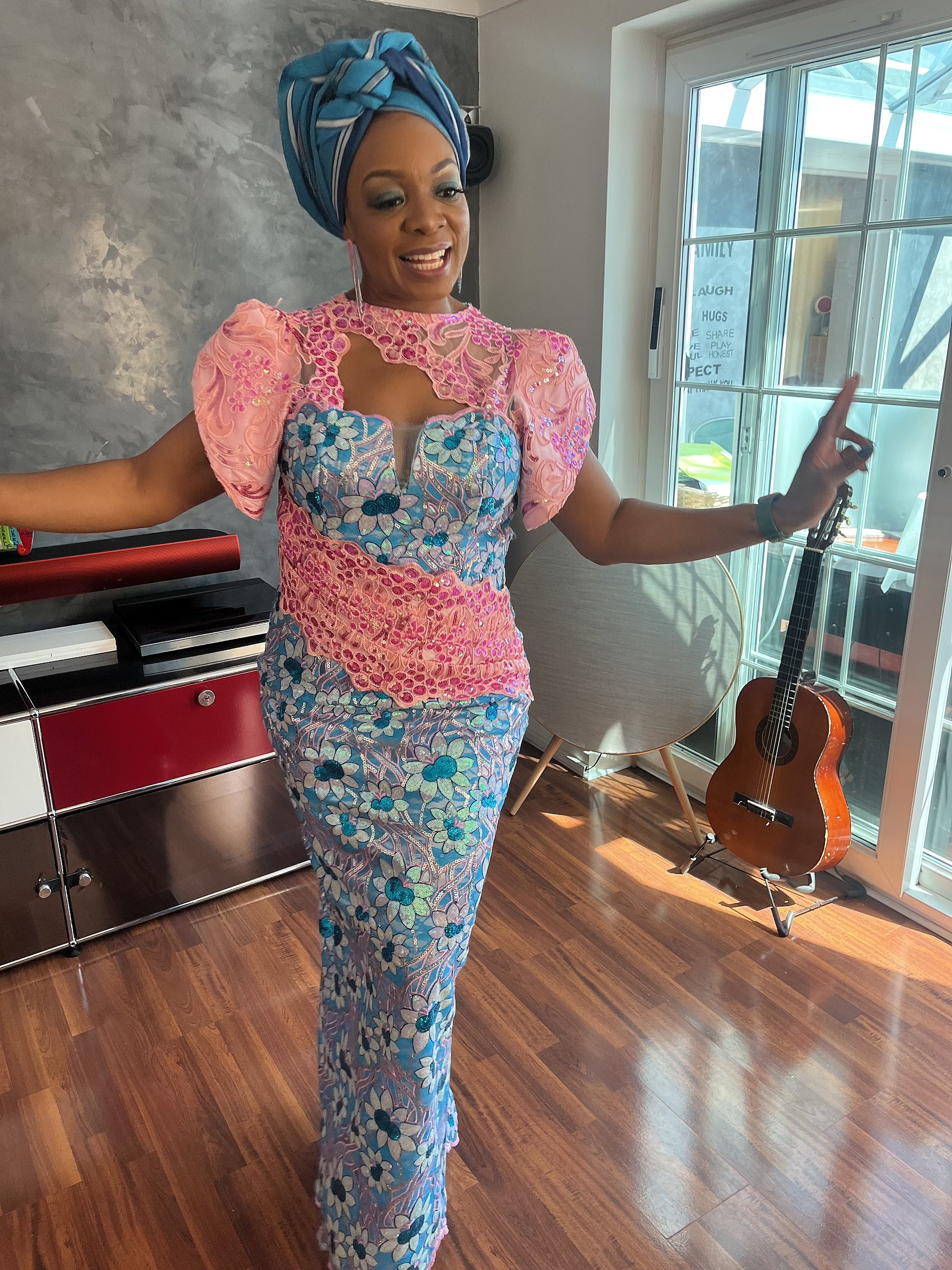 TemAD bespoke dress, wedding guest, aso ebi Bella, aso ebi style, aso ebi lace