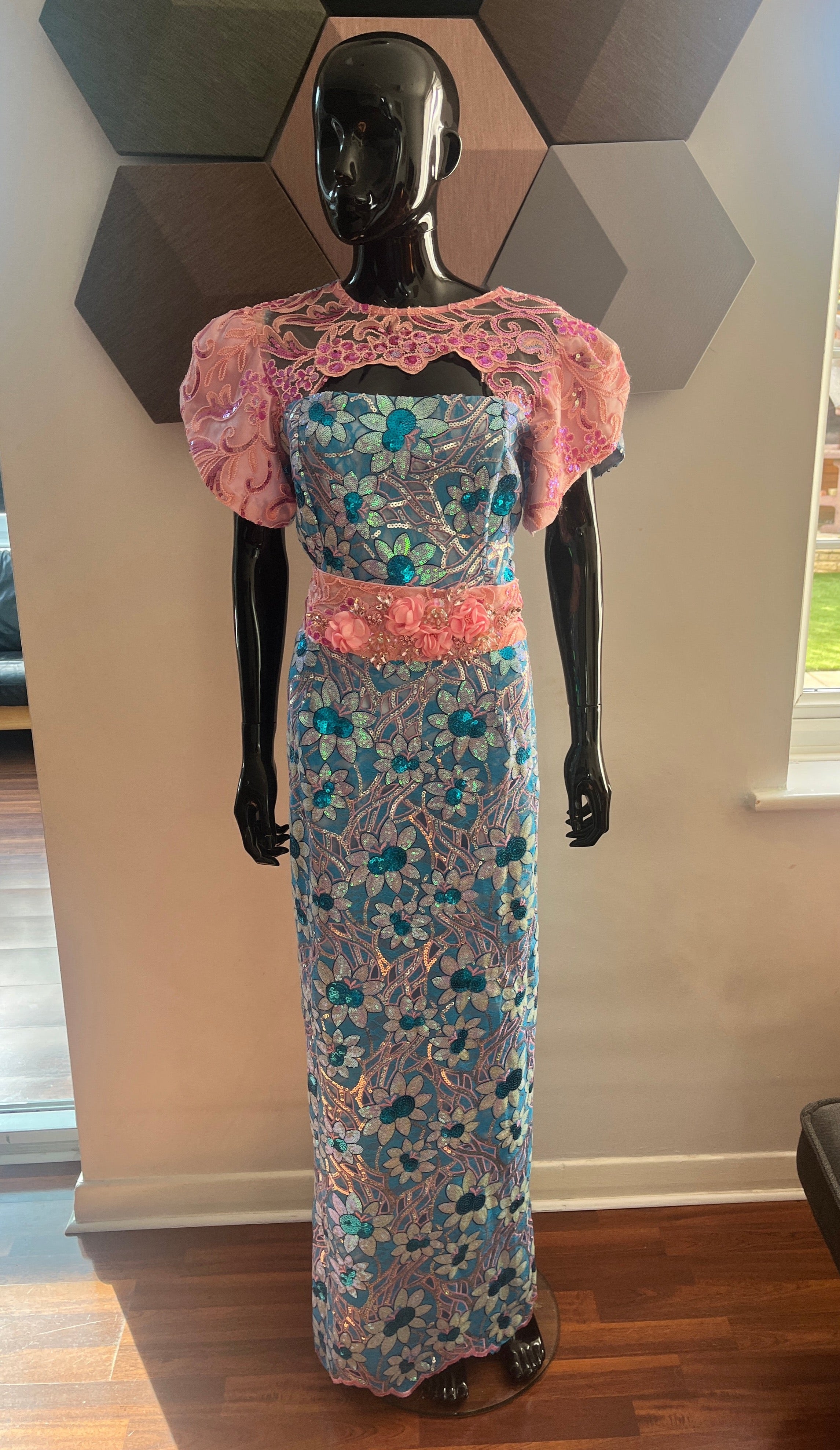 TemAD bespoke dress, wedding guest, aso ebi Bella, aso ebi style, aso ebi lace