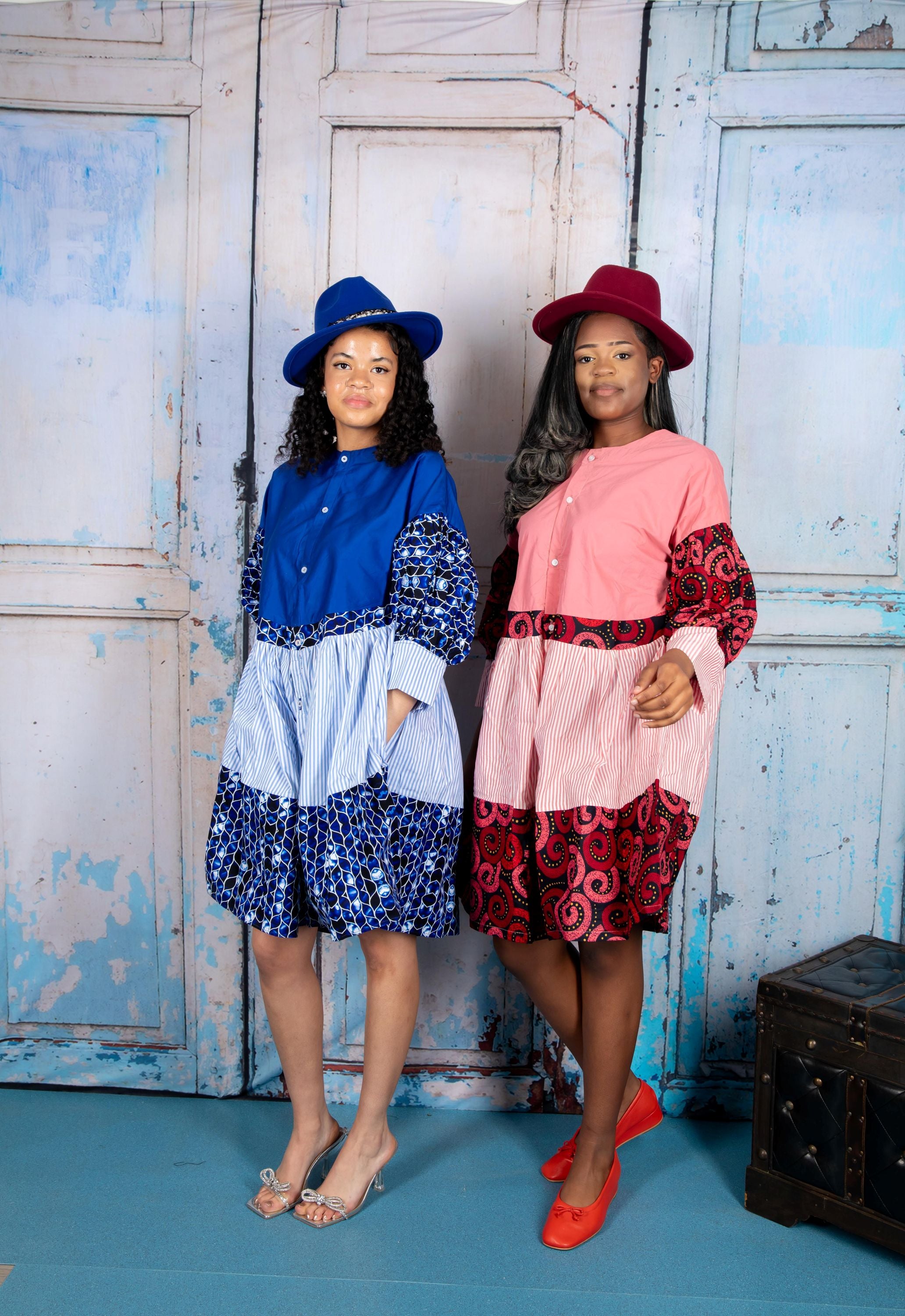 Temad collections african print dress, african print ankara dress, african print loose fitting dress, african print shirt dress, african print buttoned dress, blue african print dress, blue african print knee length dress, blue shit dress, temad collections dress, ankara knee length dress, ankara free dress, blue ankara dress, blue ankara shirt dress