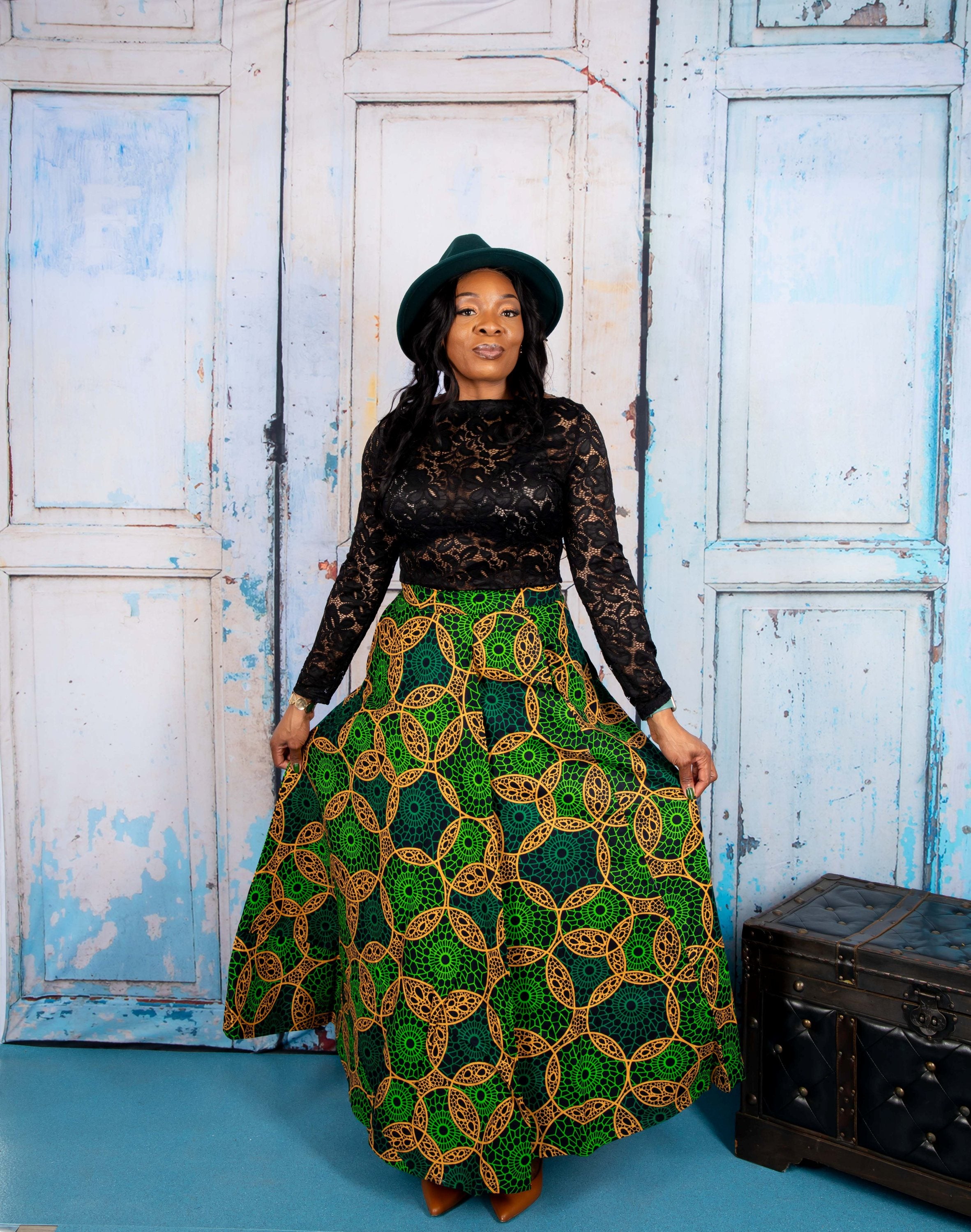 Temad collections Anfani african print ankara maxi skirt, Stylish African print skirt, Modern African skirt, Ankara skirt for ladies, Latest Ankara skirt, ankara skirt Uk, Ankara skirt styles, stylish Ankara skirt, beautiful African skirt, African Ankara skirt for ladies, African skirt styles, Ankara maxi skirt, Ankara wrap skirt, African long skirt, African long skirt, african print wrap skirt, green floral skirt, ankle length skirt, green african print wrap skirt, green african print maxi skirt