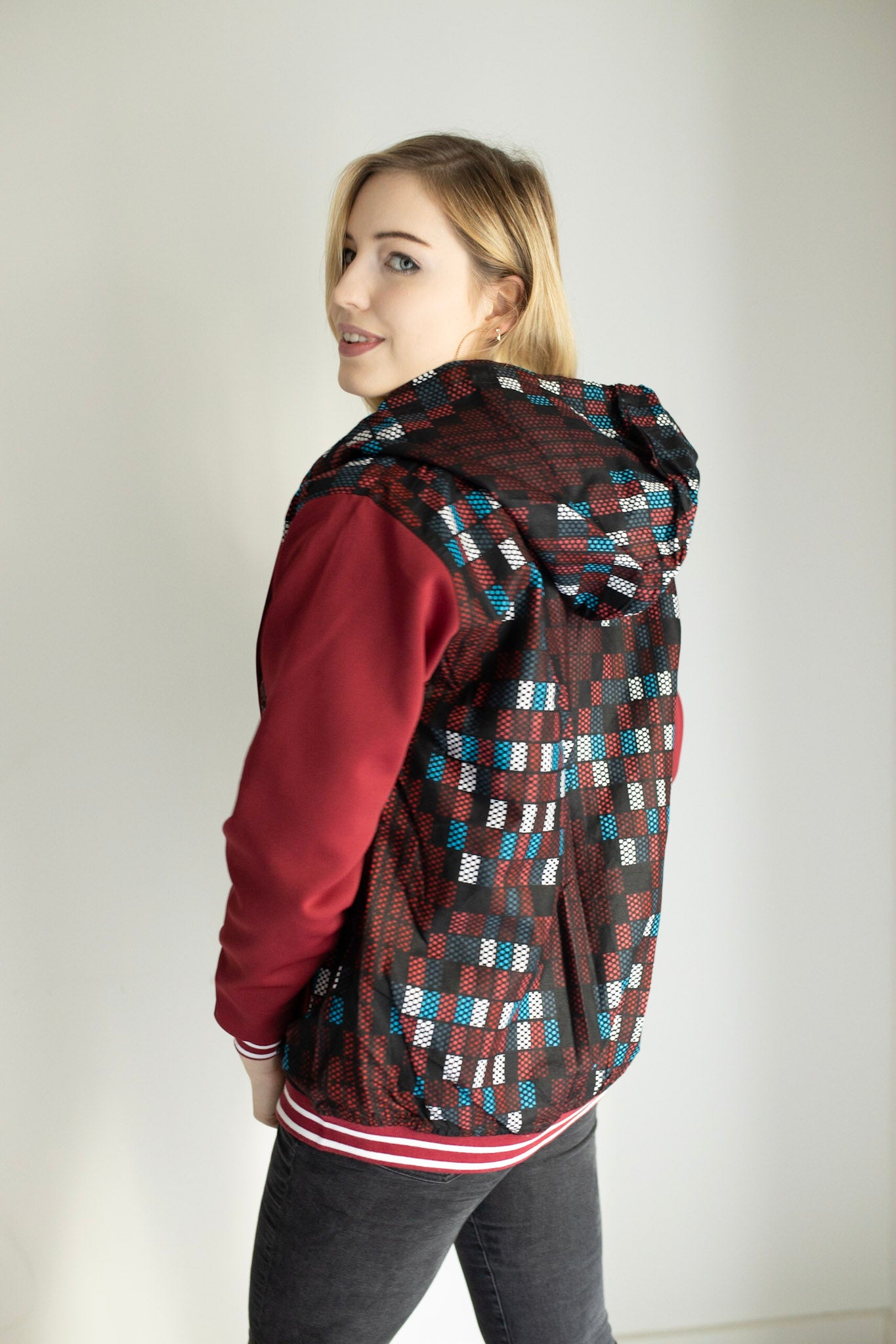 Ankara African print bomber jacket