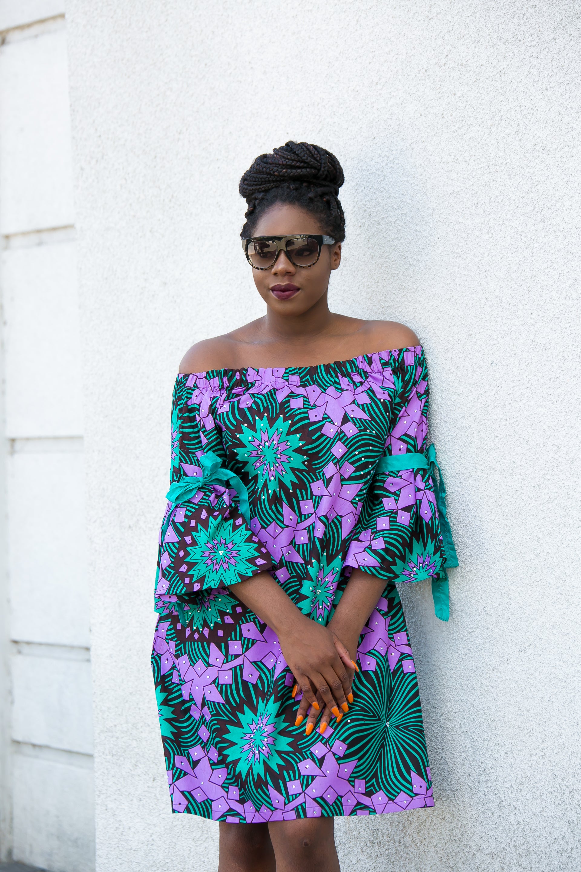 Vanadate bardot yellow dress