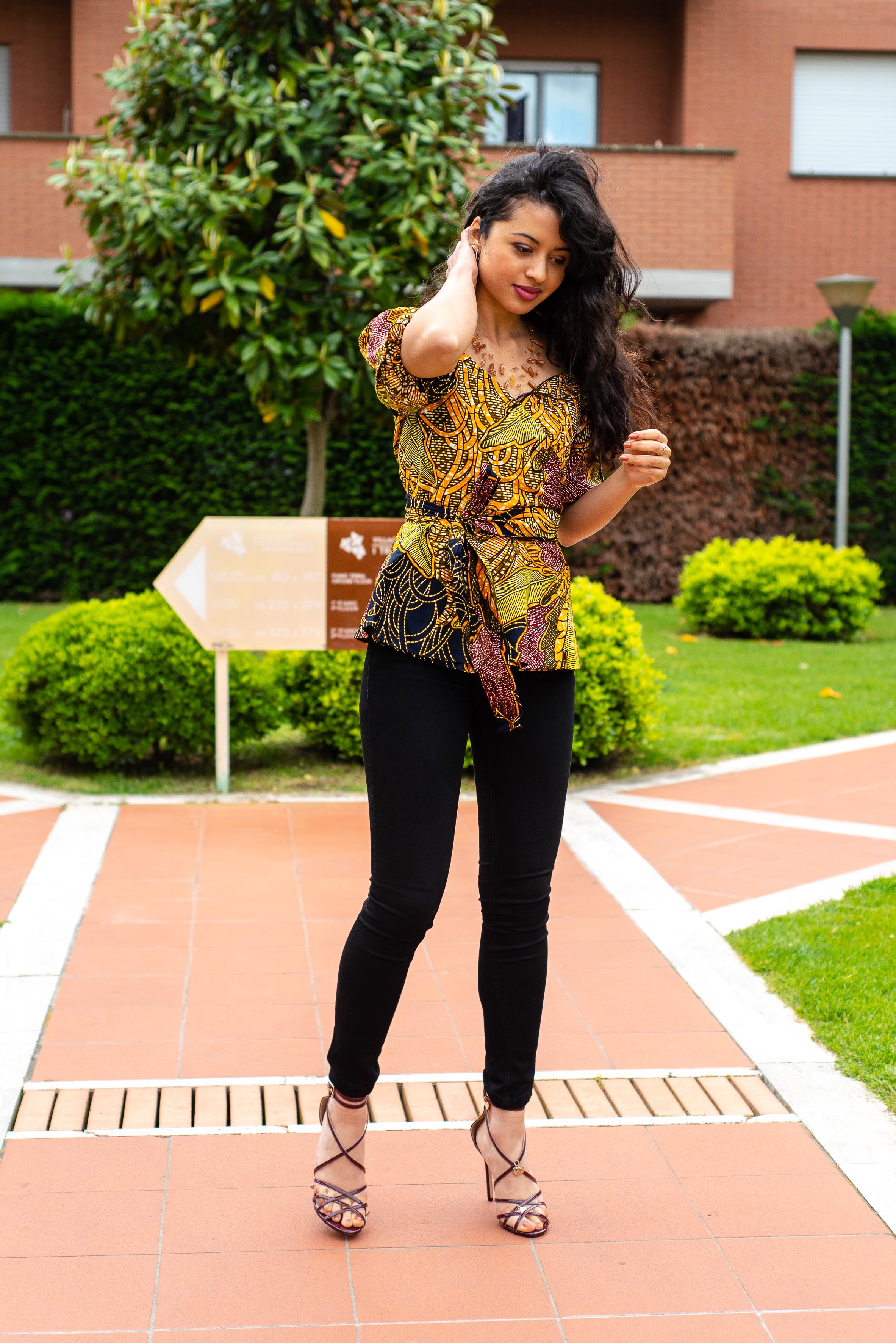 African print Ankara off shoulder top