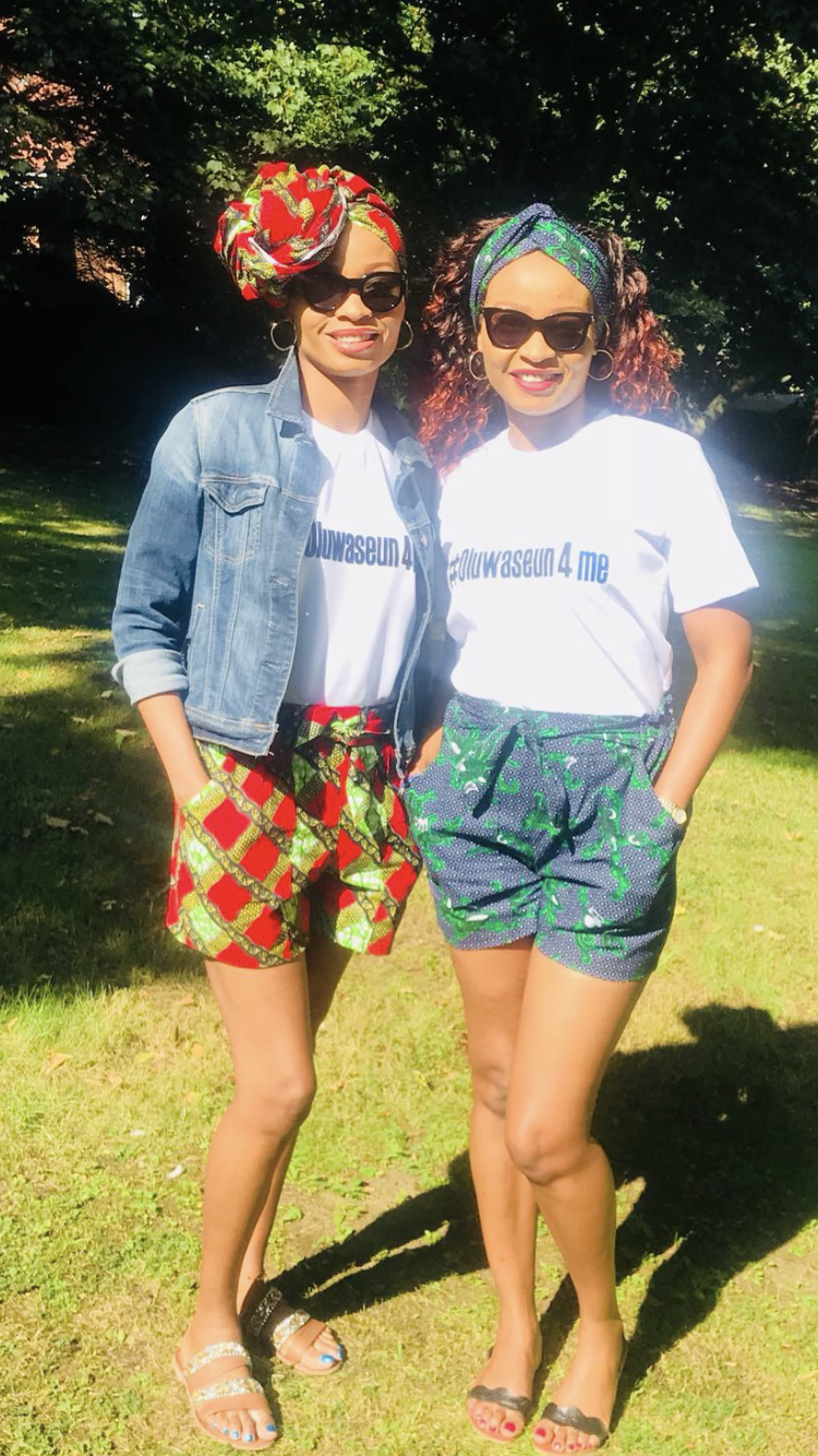 Custom made shorts with head wraps