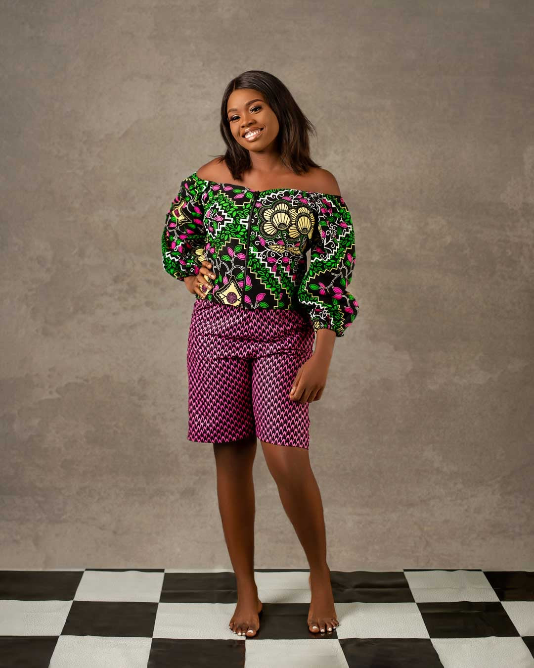 TemAD african print ankara shorts with side pockets