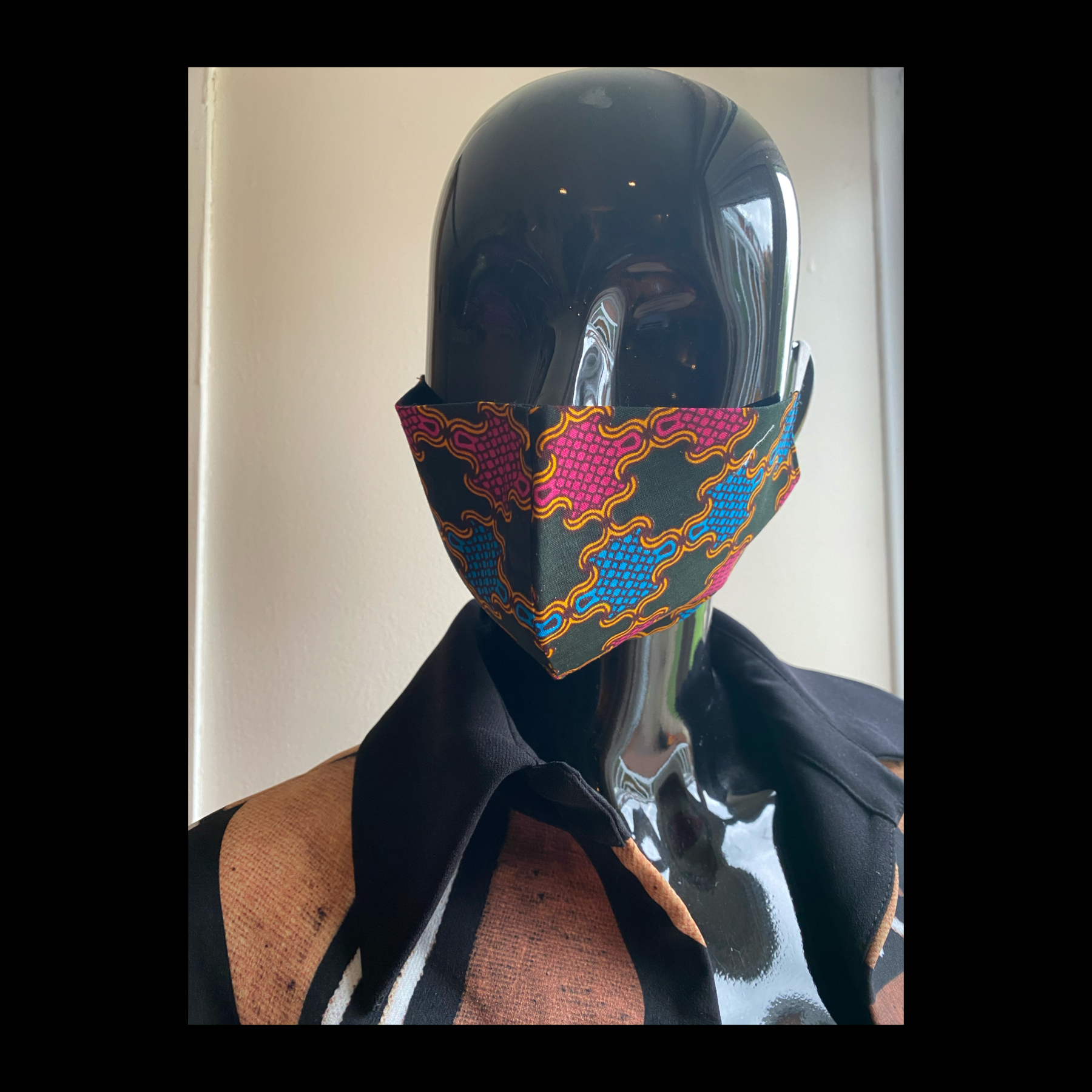 African print face mask- Pink/Blue