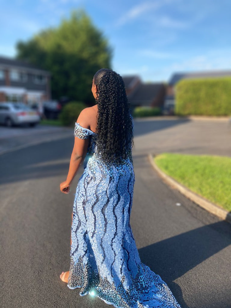 Powder Blue prom dress