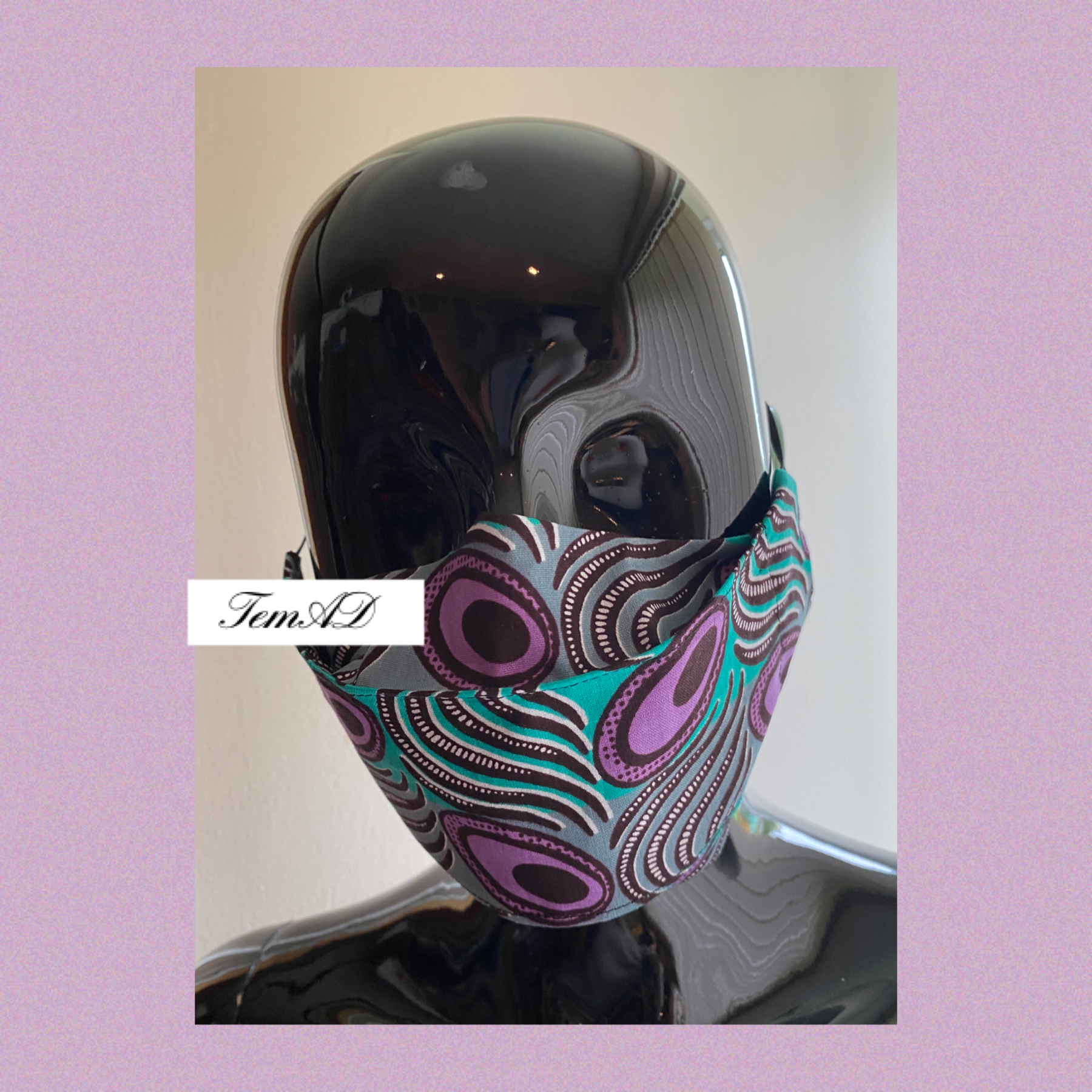 TemAD collections 3d african print ankara face mask made in uk