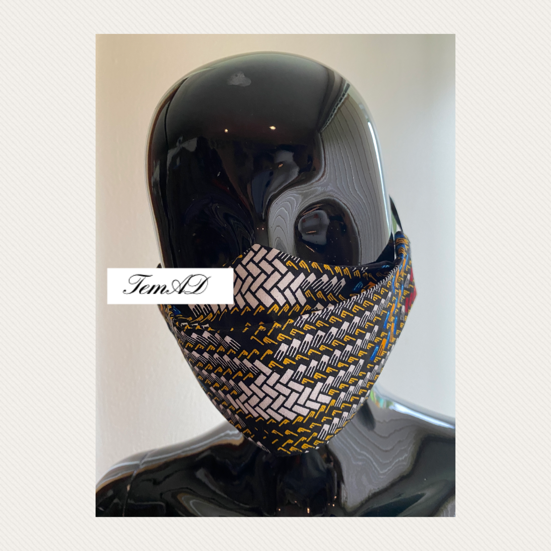TemAD collections 3d african print ankara face mask made in uk
