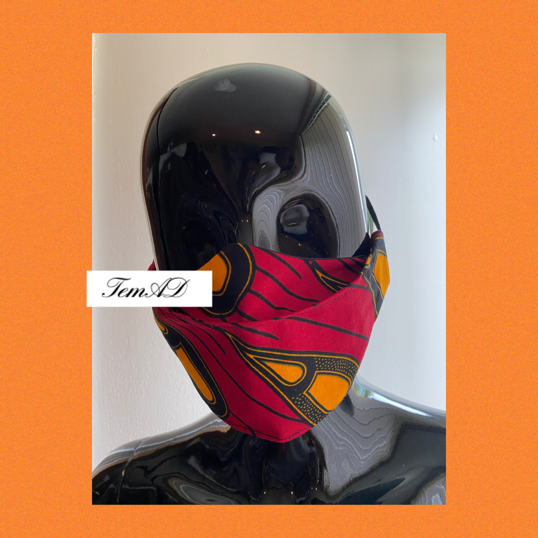 TemAD collections 3d african print ankara face mask made in uk