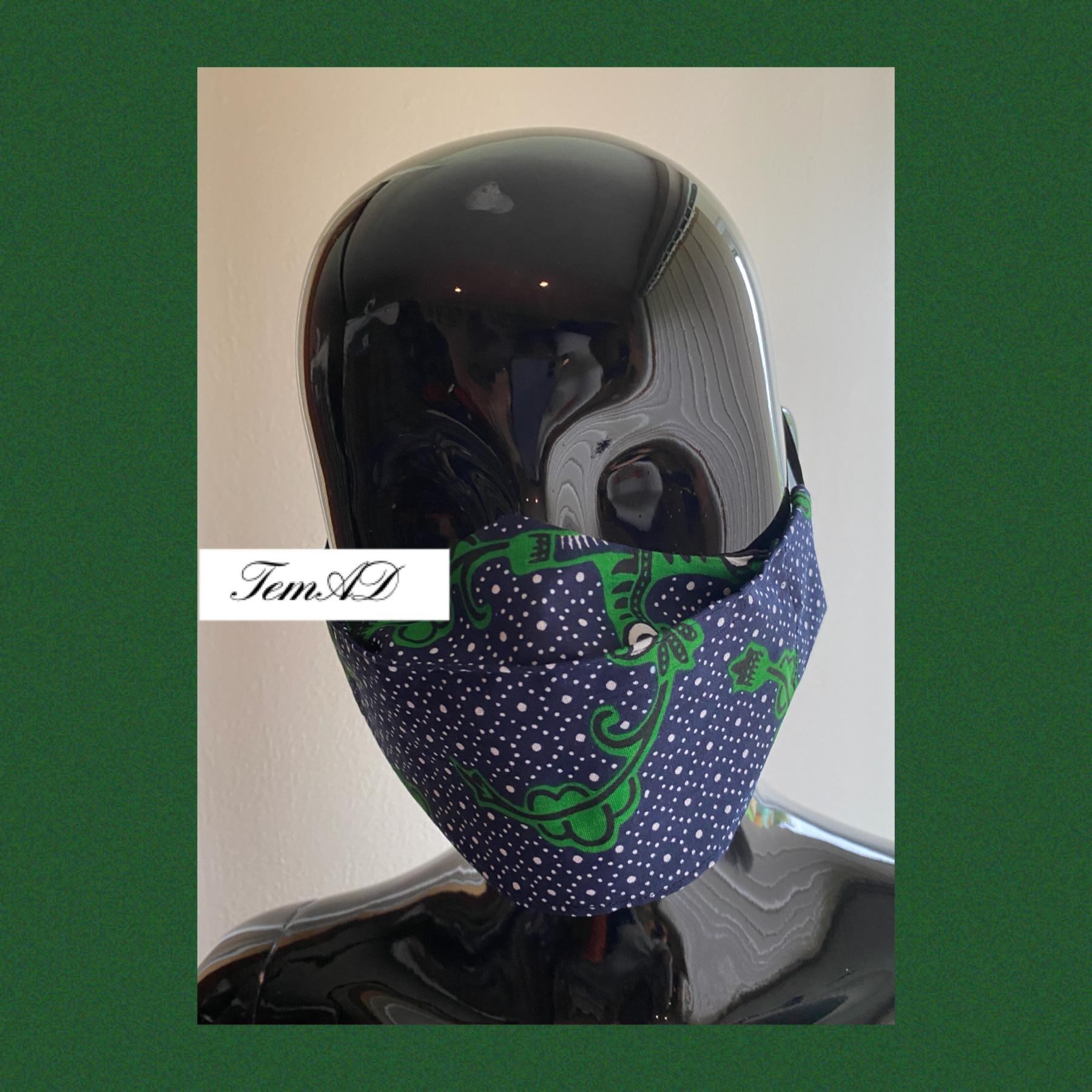 TemAD collections 3d african print ankara face mask made in uk