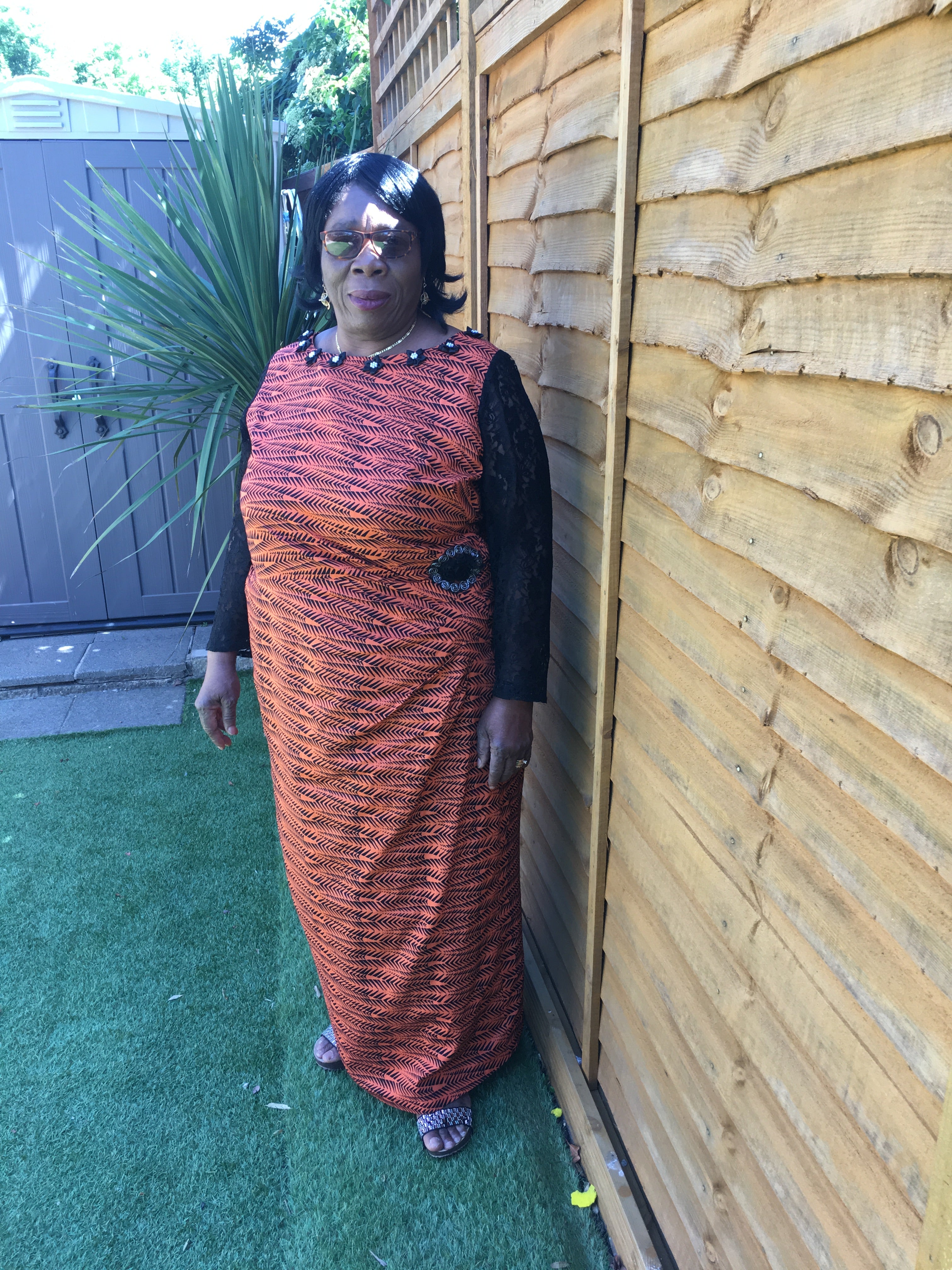 Tiger stripes Ankara Long dress
