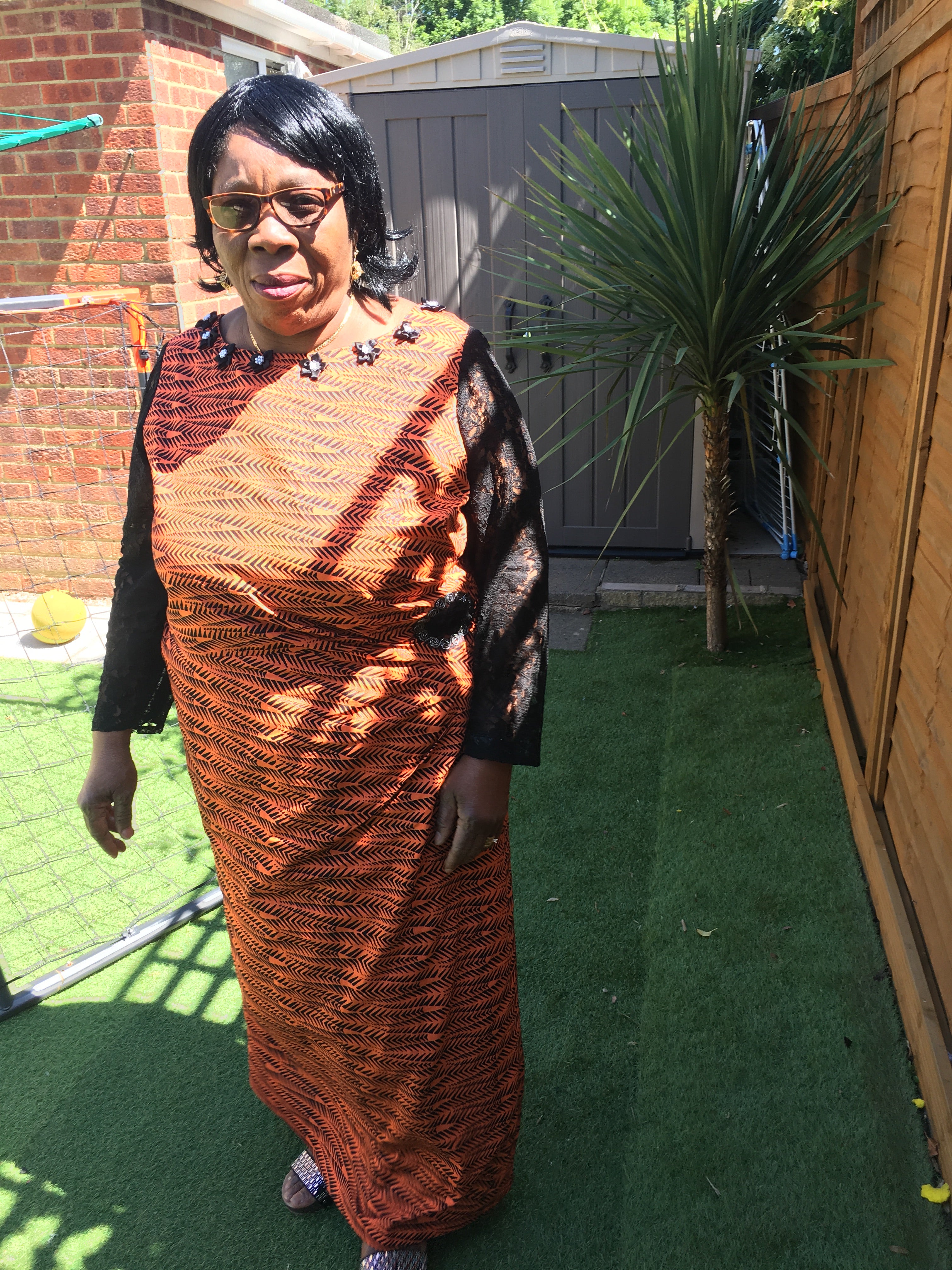 Tiger stripes Ankara Long dress