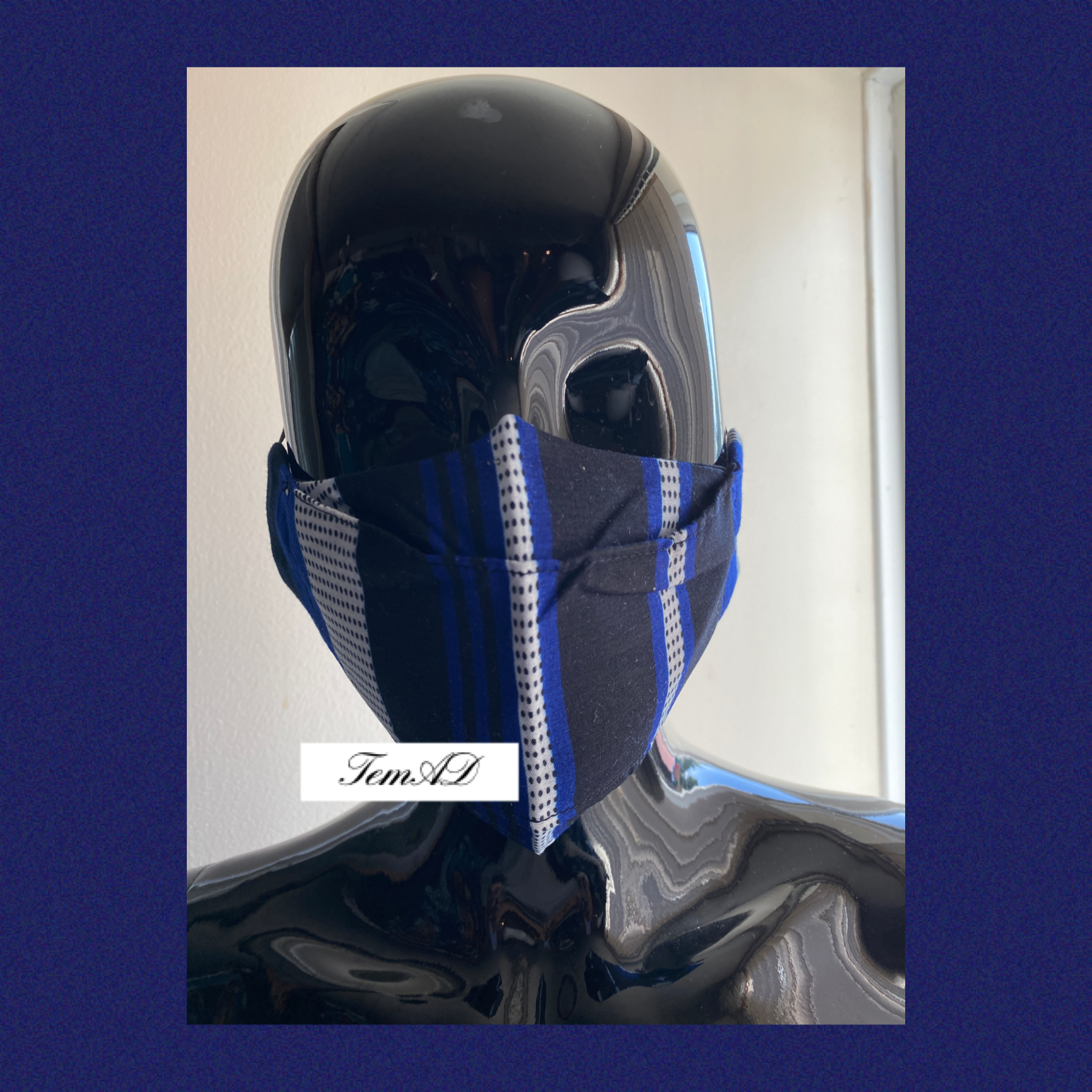 TemAD collections 3d african print ankara face mask made in uk