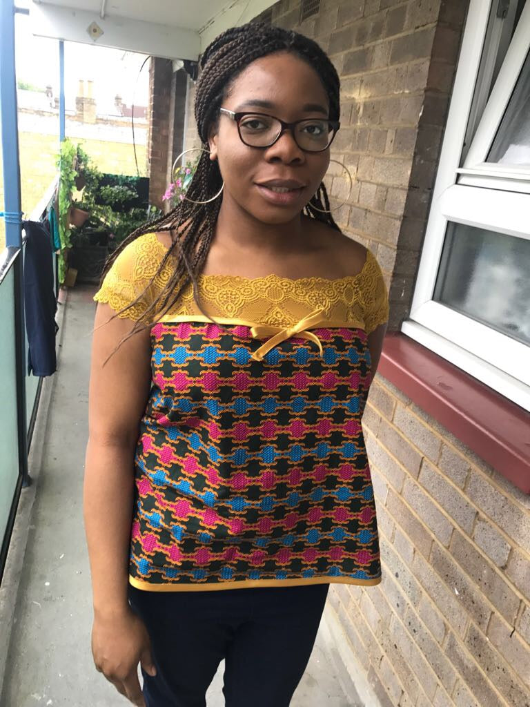 Ankara lace top