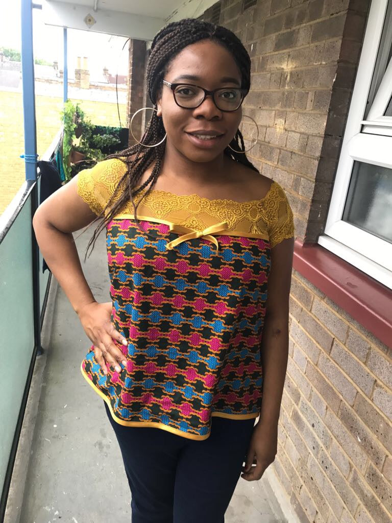 Ankara lace top