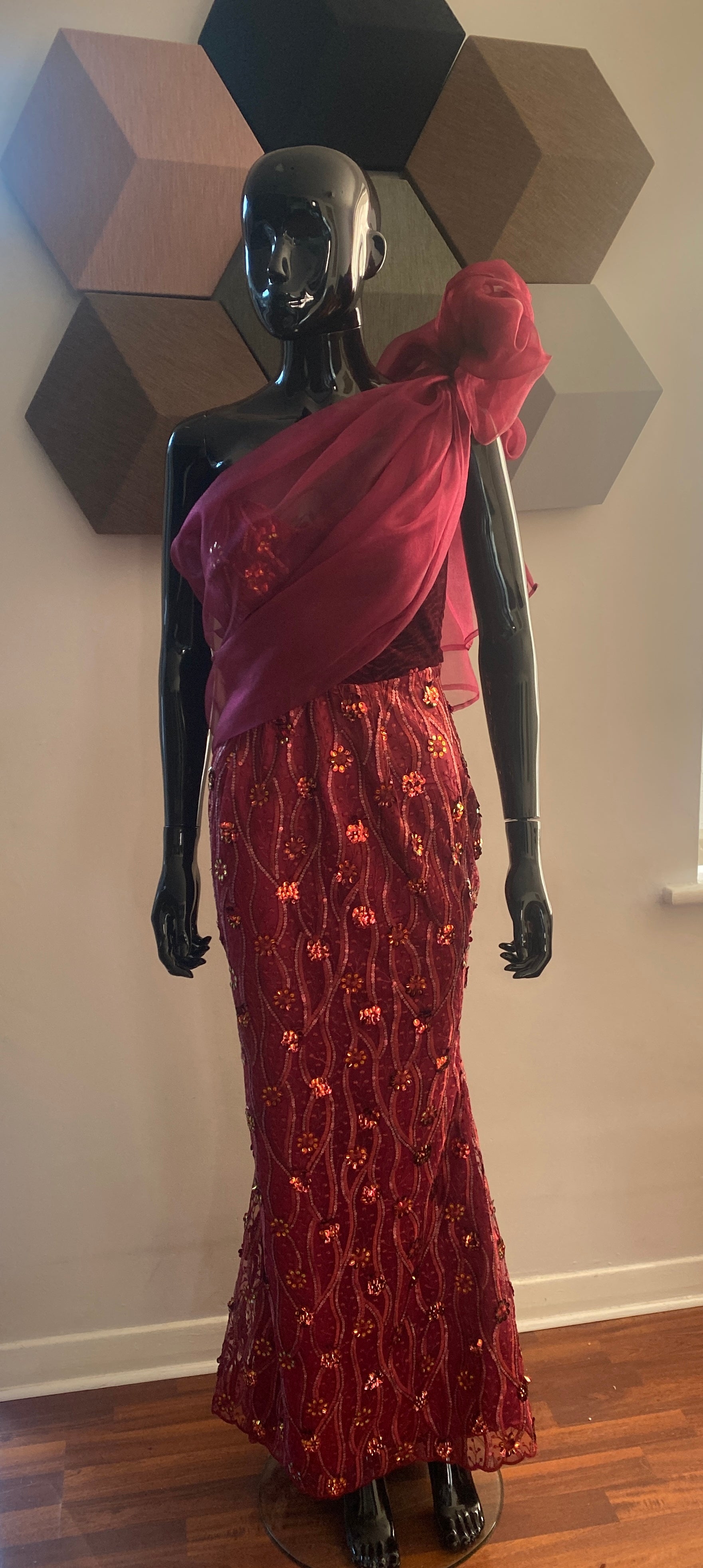 Burgundy Wedding guest