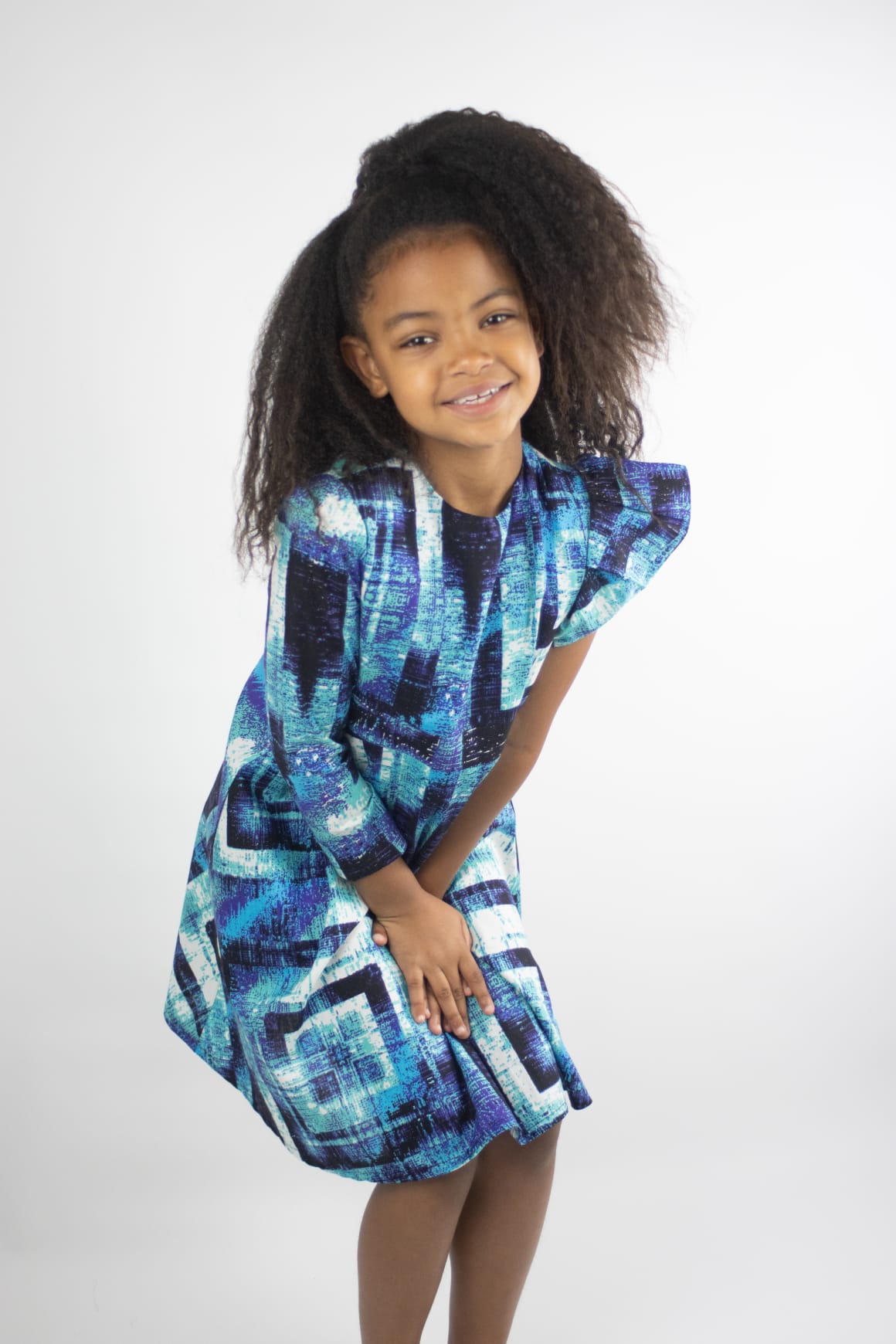Child model Ankara dress