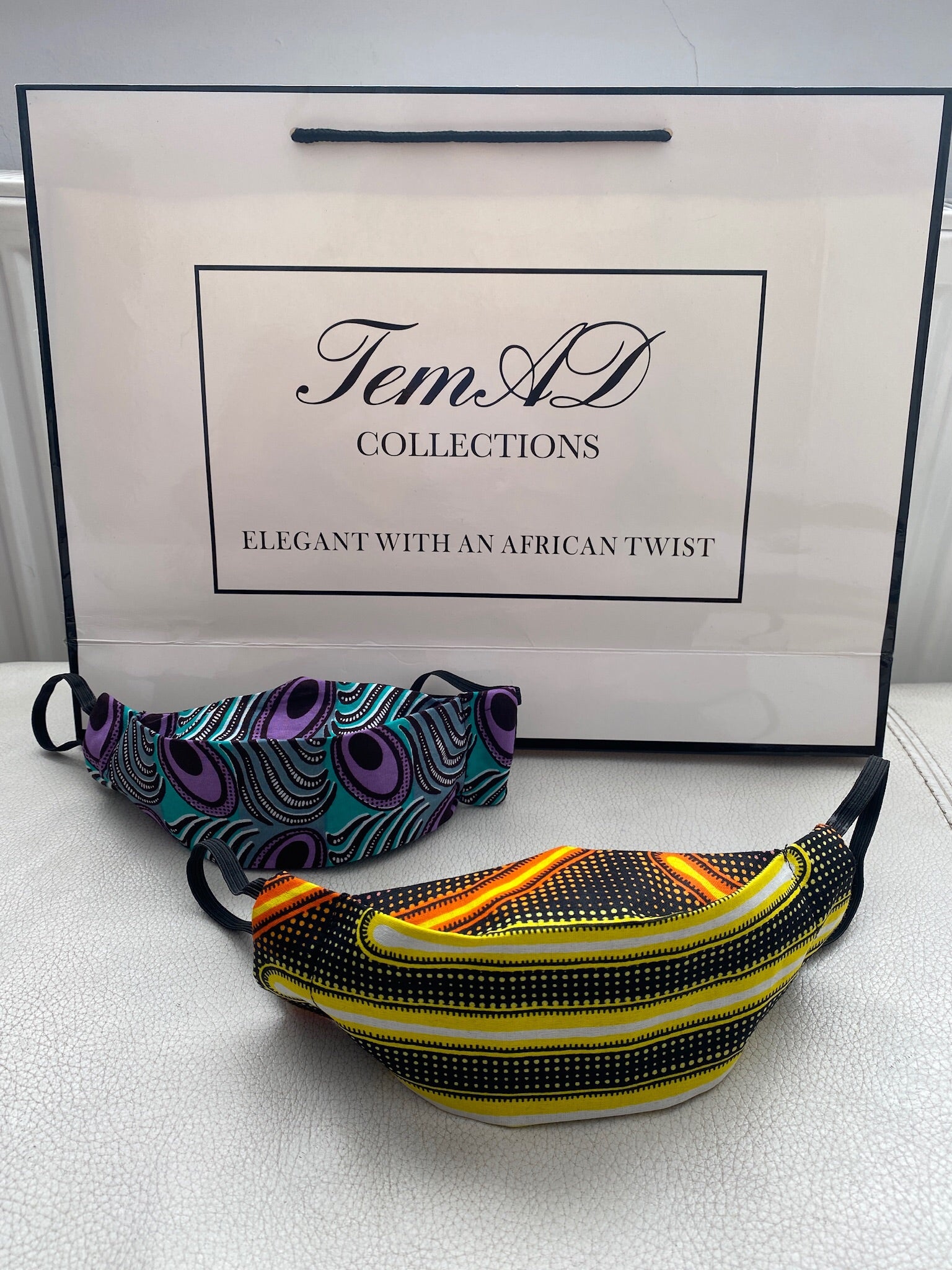 3dafrican print ankara face mask made in uk