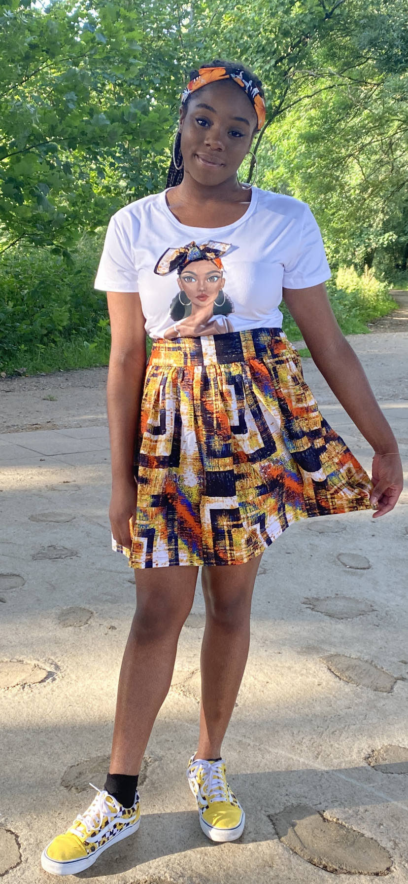 BAE collection temad tshirt african print ankara face 3d tshirt