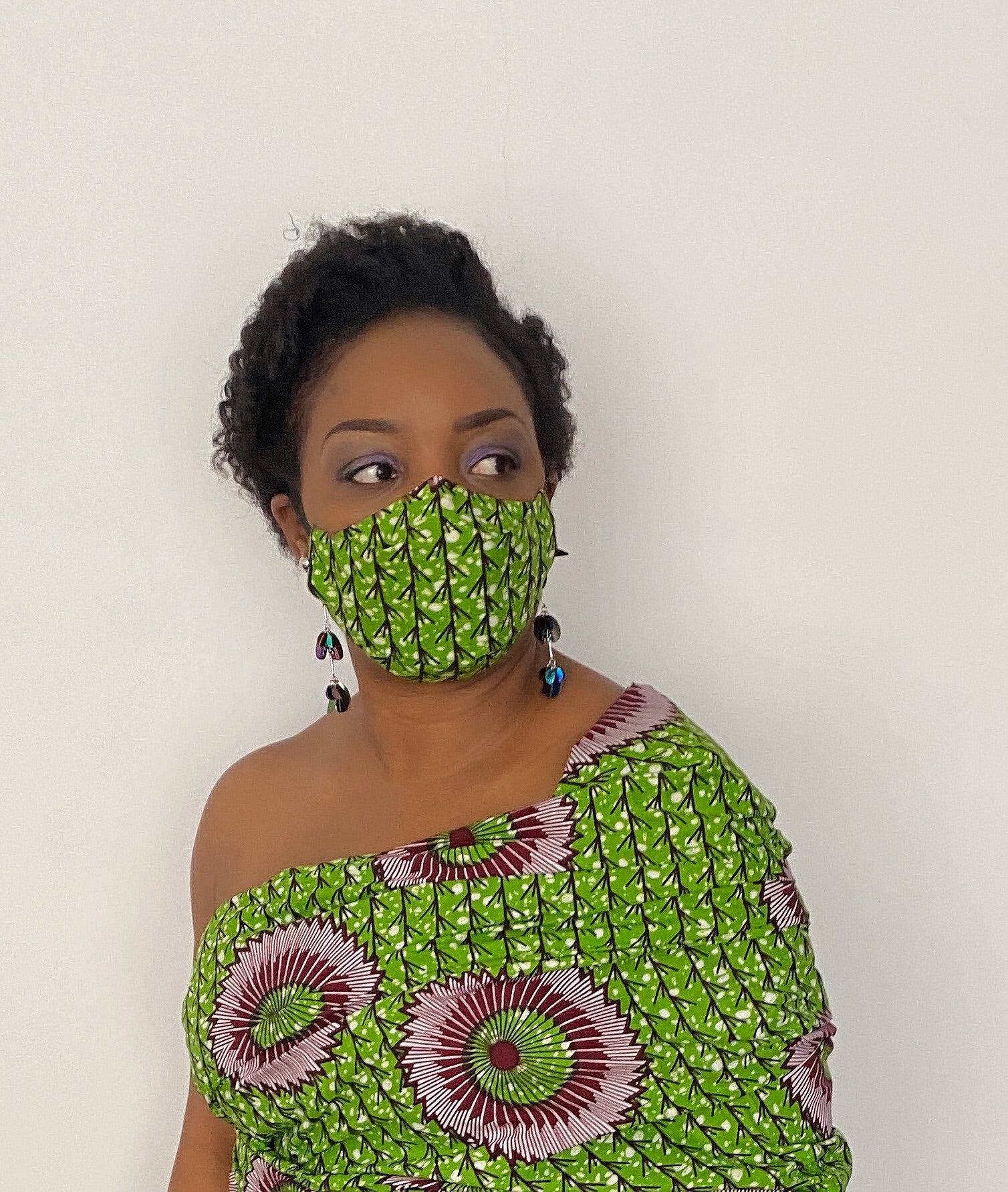 TemAD collections 3d african print ankara face mask made in uk