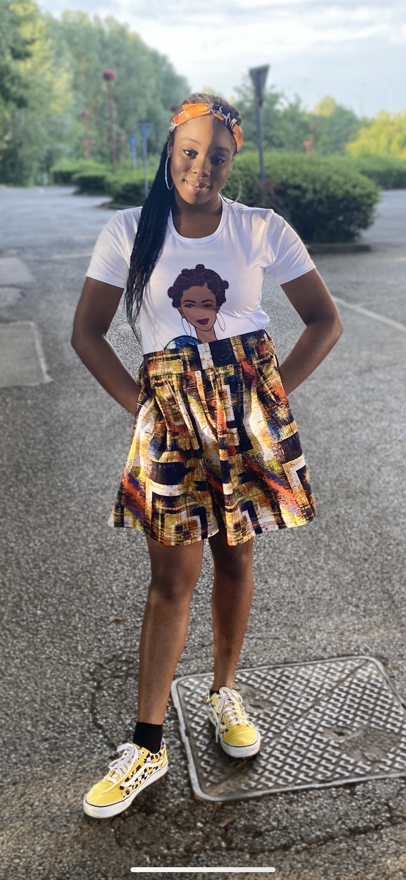 BAE collection temad tshirt african print ankara face 3d tshirt