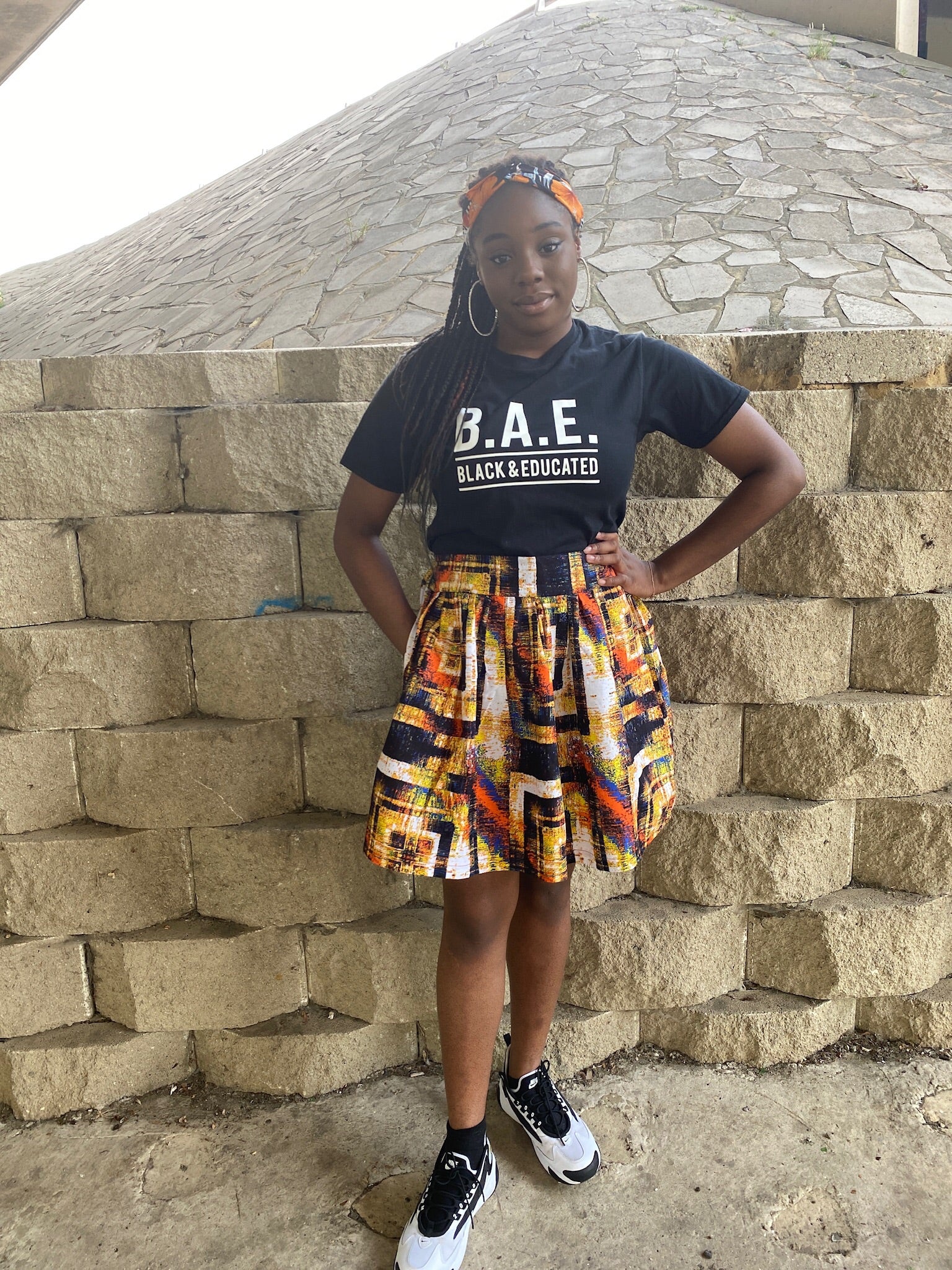 BAE collection temad tshirt african print ankara face 3d tshirt