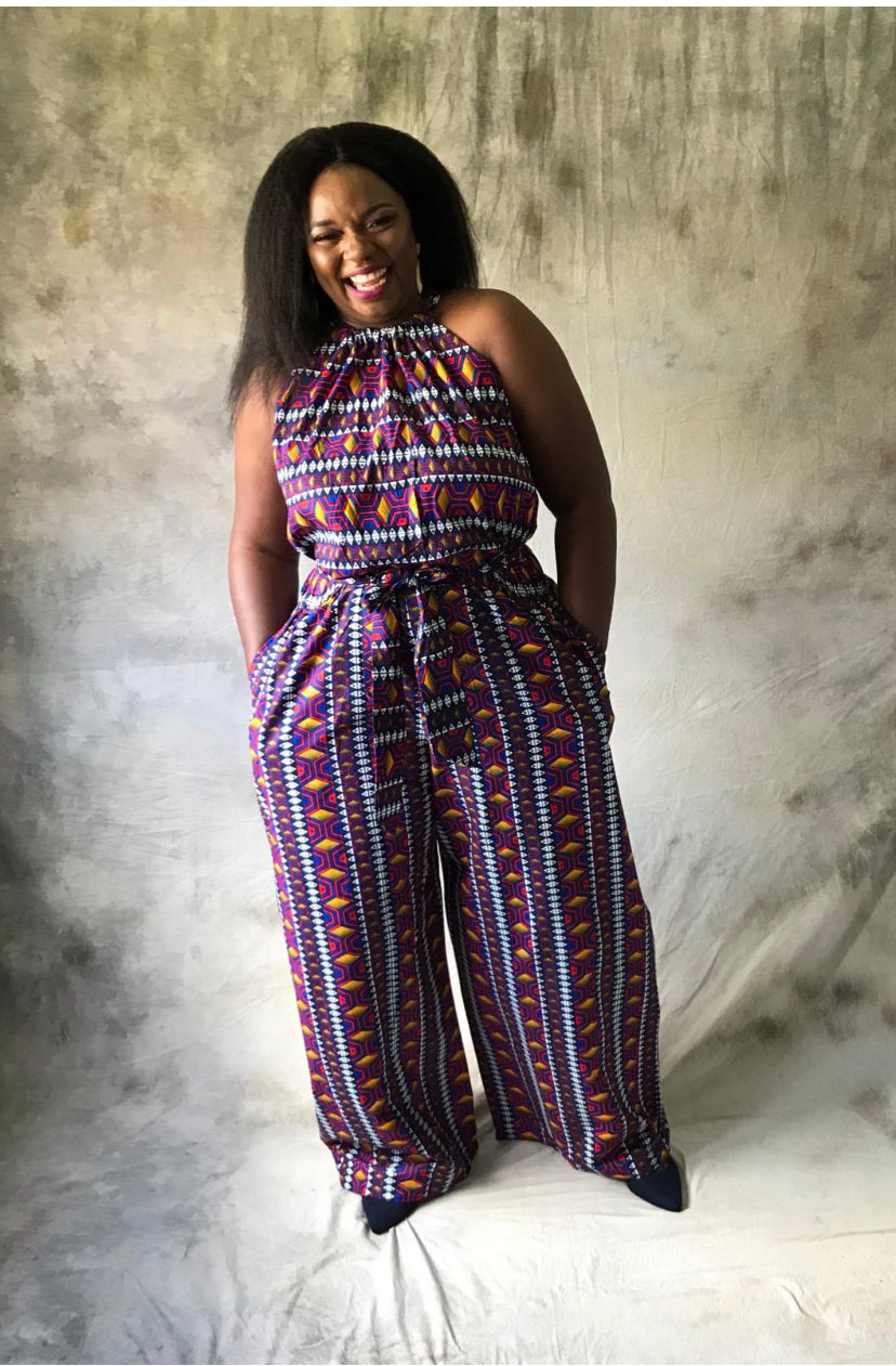 Birthday shoot Ankara jumpsuit