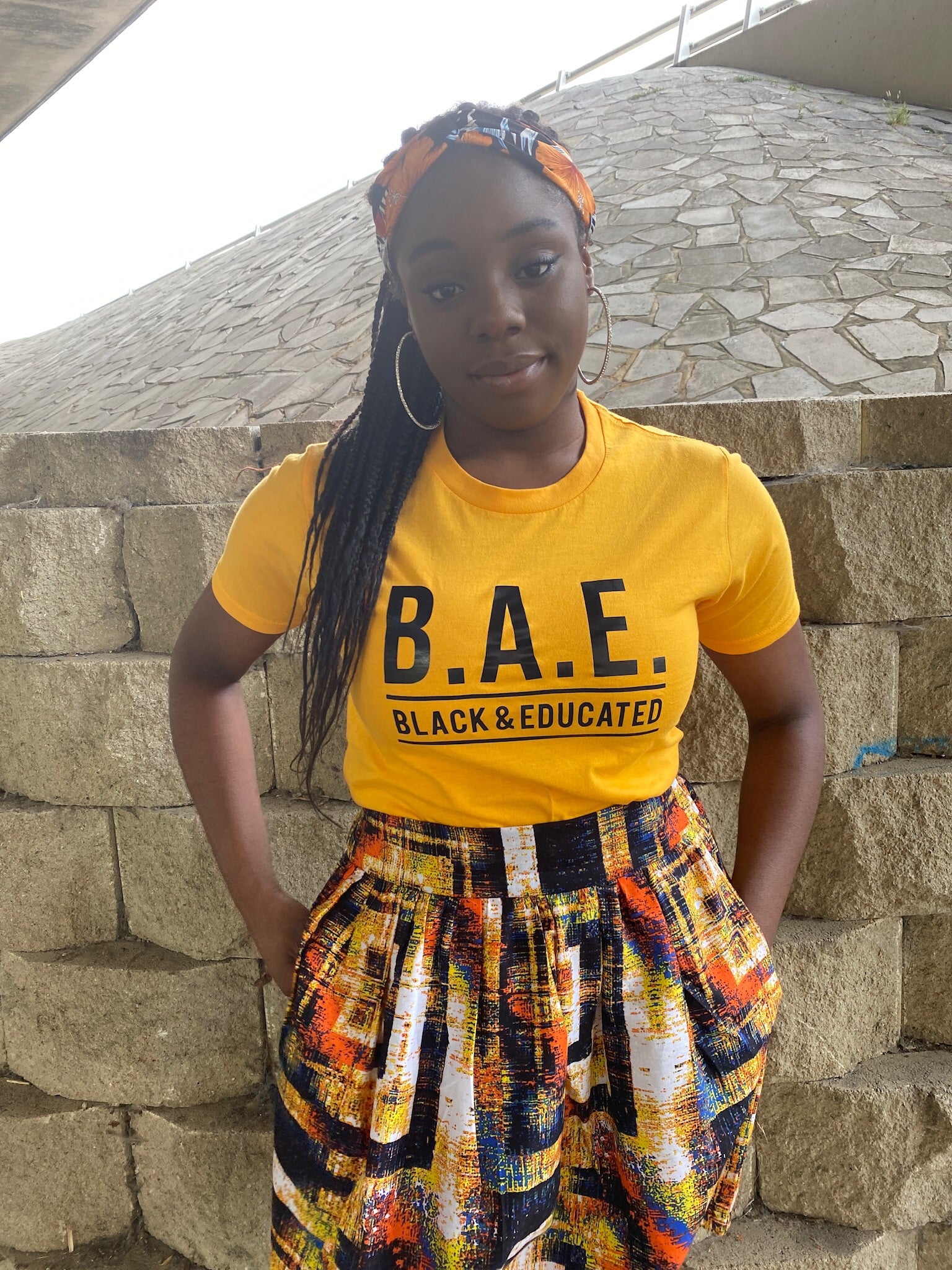 BAE collection temad tshirt african print ankara face 3d tshirt