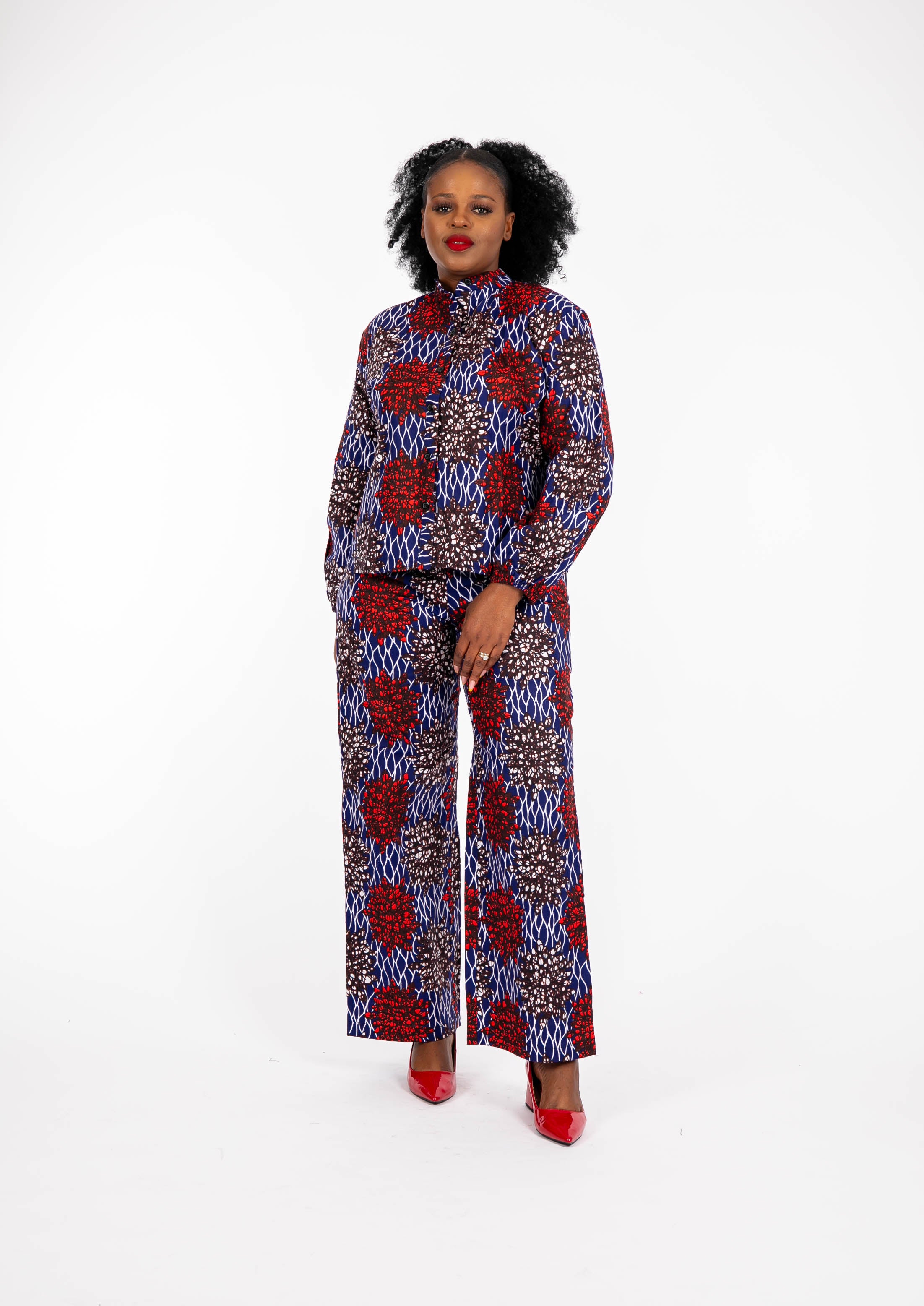 Temad collections african print ankara kimono palazzo, Stylish African print bottoms and tops, African print Ankara fabric, African trousers, African palazzo , African pants , African print casual palazzo , African trousers for ladies, African flared trousers, Ankara palazzo, Ankara trousers, Ankara pants, latest Ankara palazzo, african palazzo and tops, stylish african trousers, red palazzo 