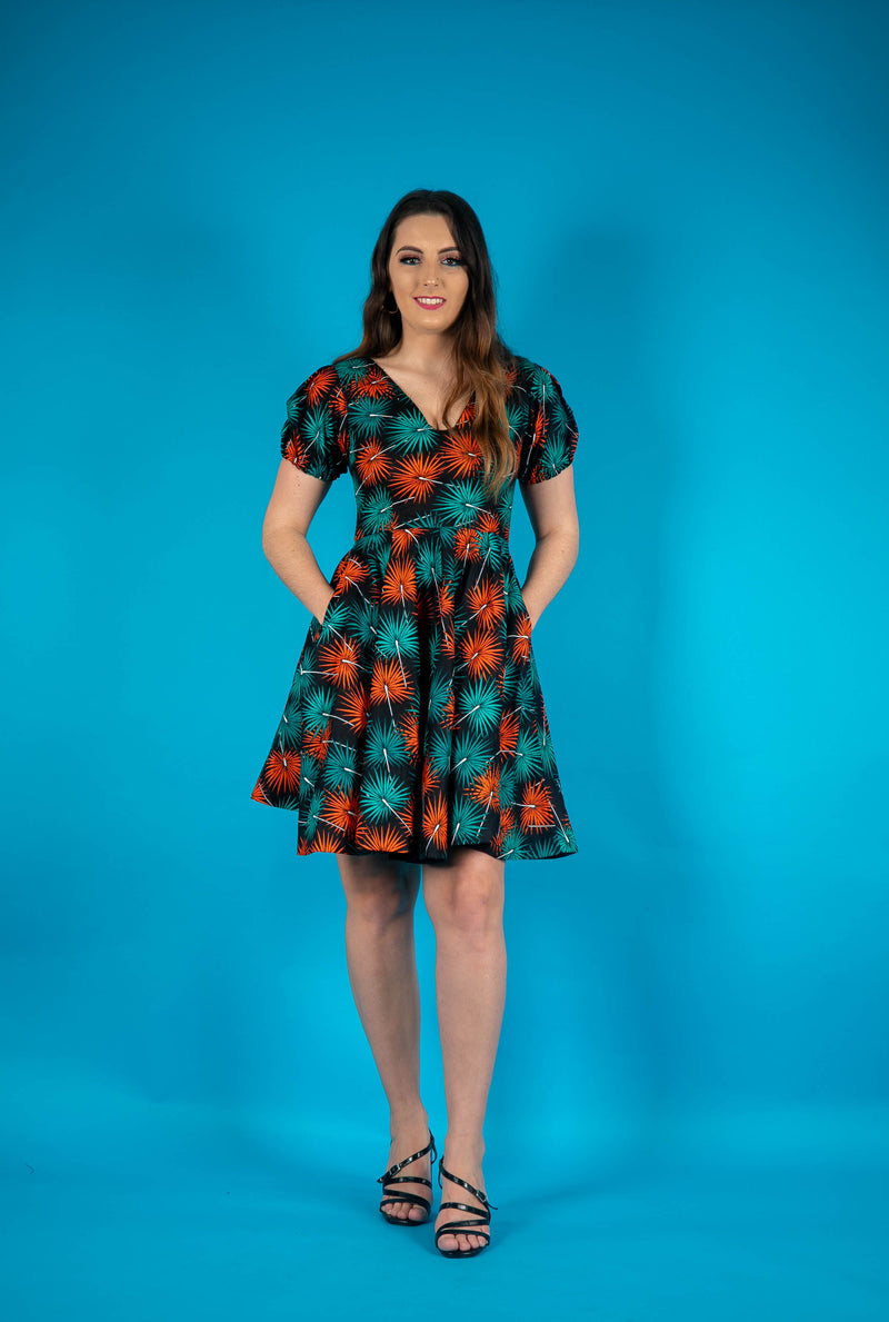 Temad collections  african print ankara iyanu midi dress