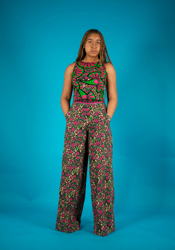 temad collections african print ankara pink barbie palazzo trousers