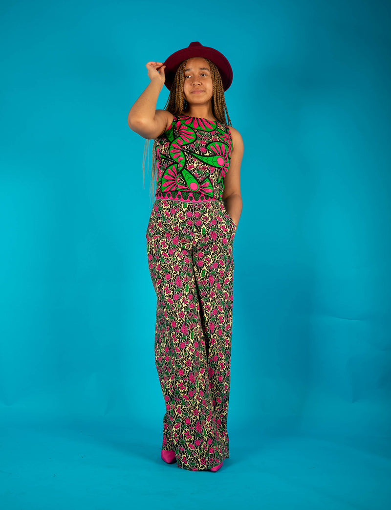 temad collections african print ankara pink barbie crop top