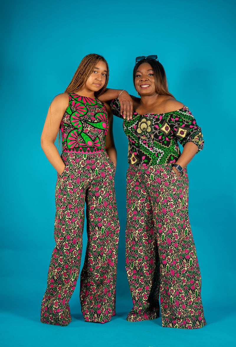 temad collections african print ankara pink barbie crop top