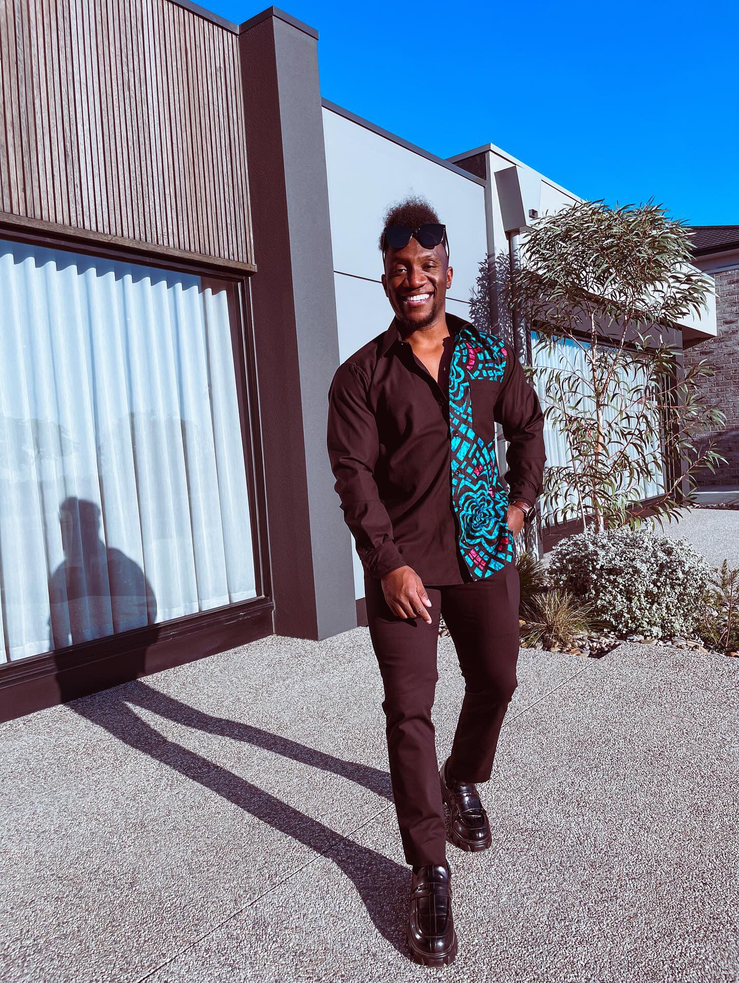 temad collections African print Ankara shirt for men, ankara long sleeve shirt