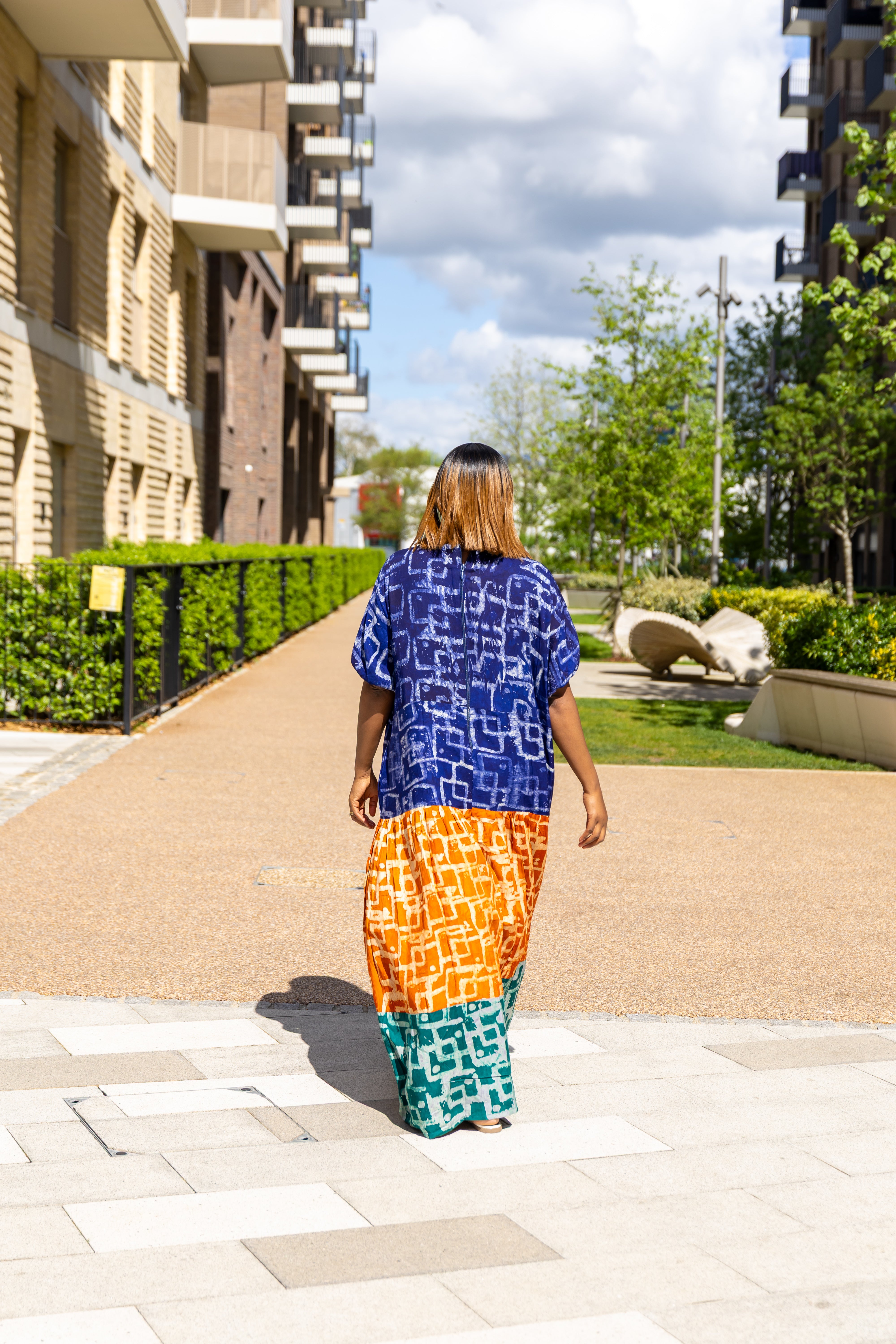 temad collections african print adire puff sleeves maxi a line dress, Stylish African print dresses, Modern African dresses, Ankara dress for ladies, Latest adire dresses, Long Ankara dresses, ankara dresses Uk. Adire dresses styles, stylish Ankara dresses, beautiful African dresses,  African dresses styles, adire print, ankara maxi dresses, Ankara blue dresses, Ankara long dresses, African maxi dress, , African midi dress,  African maxi dress, latest maxi dress, layered maxi dress